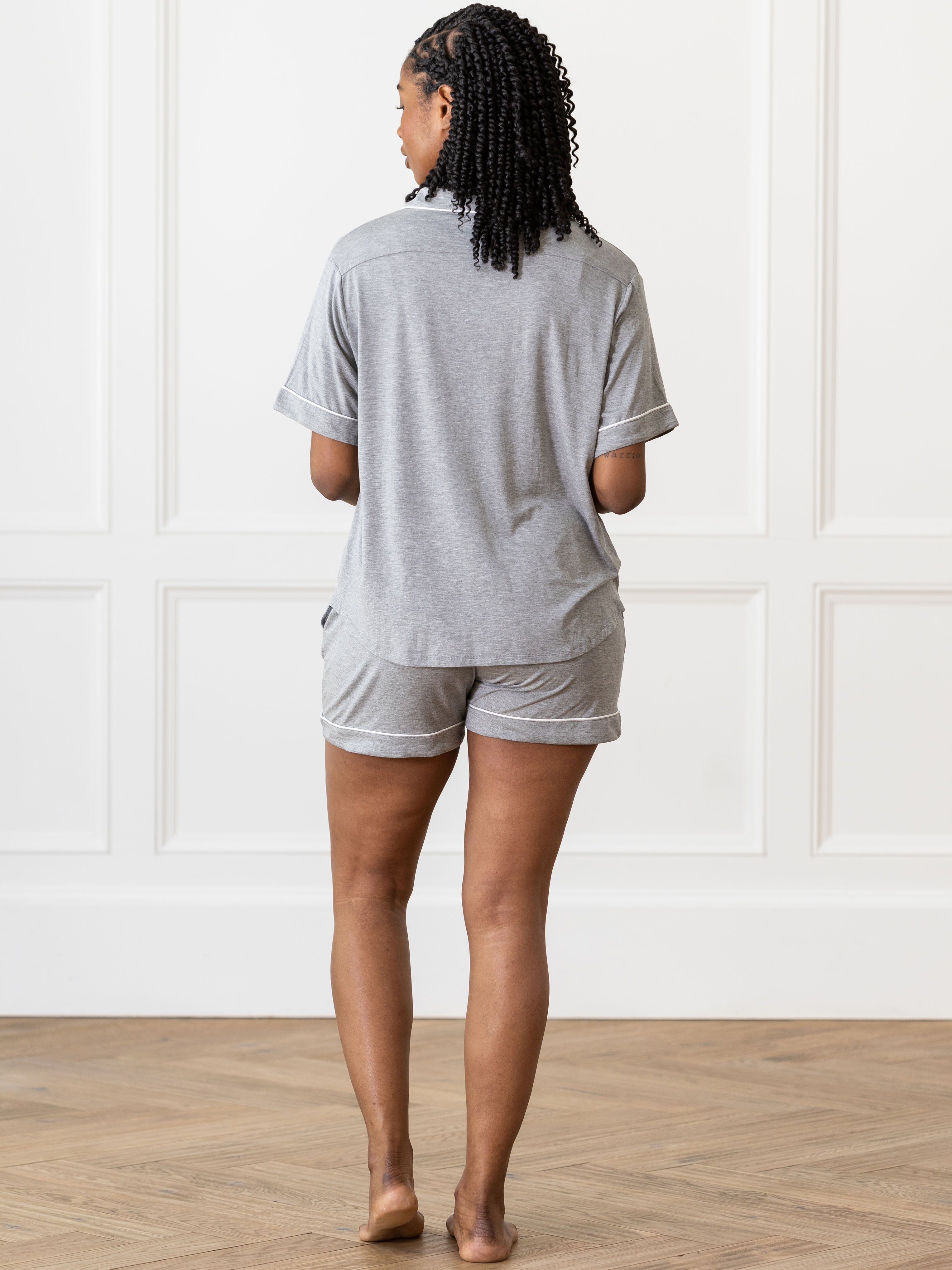 Women's Bamboo Stretch-Knit Short Sleeve Pajama Set