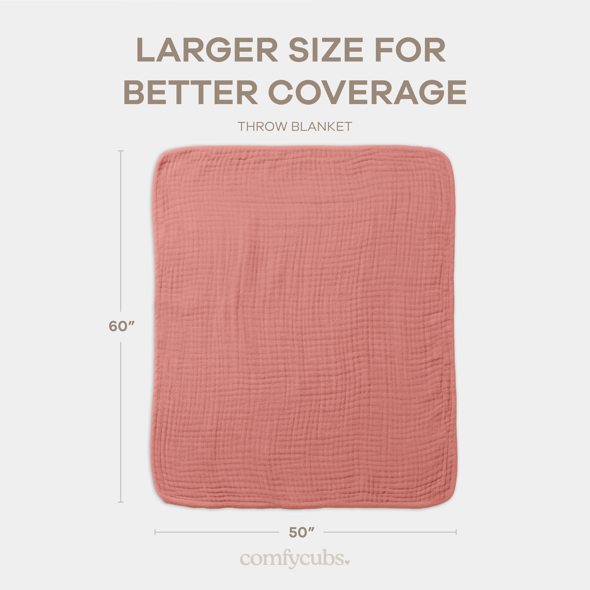 Adult Muslin Blanket in Dusty Rose