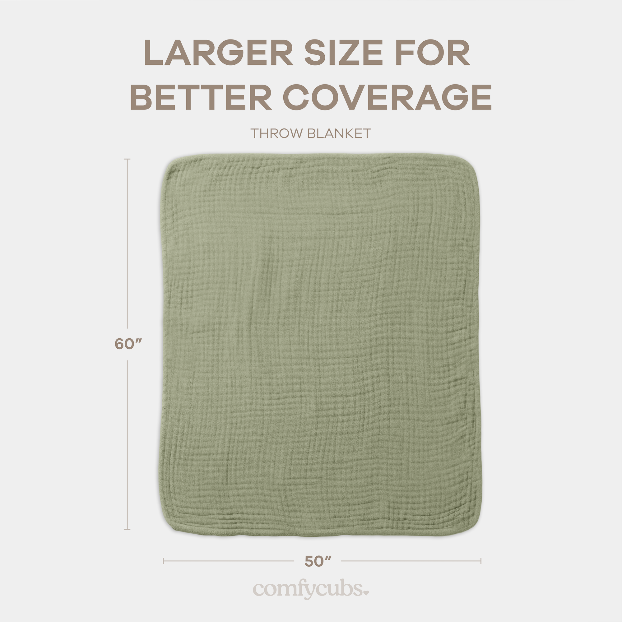 Adult Muslin Blanket in Sage