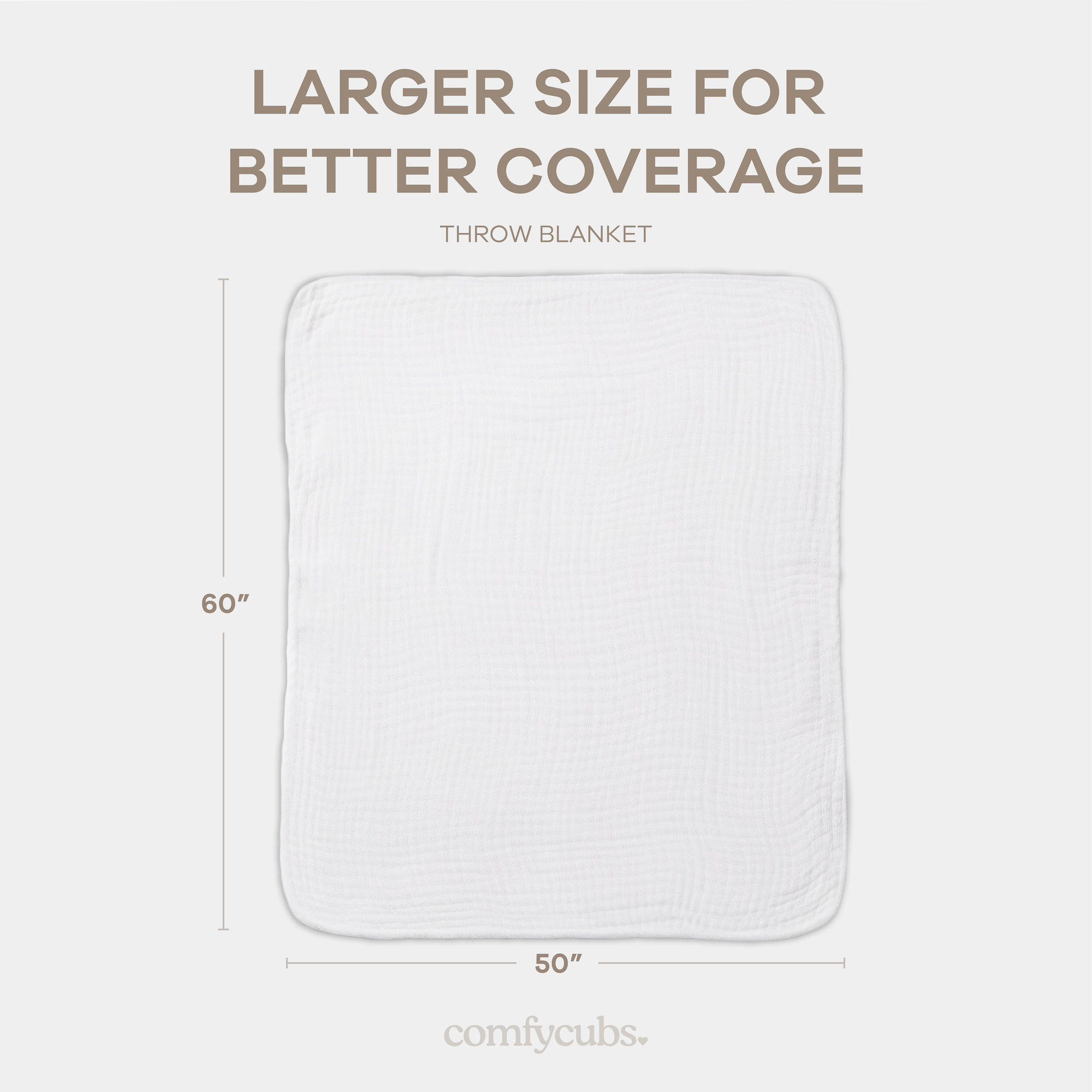 Adult Muslin Blanket in White