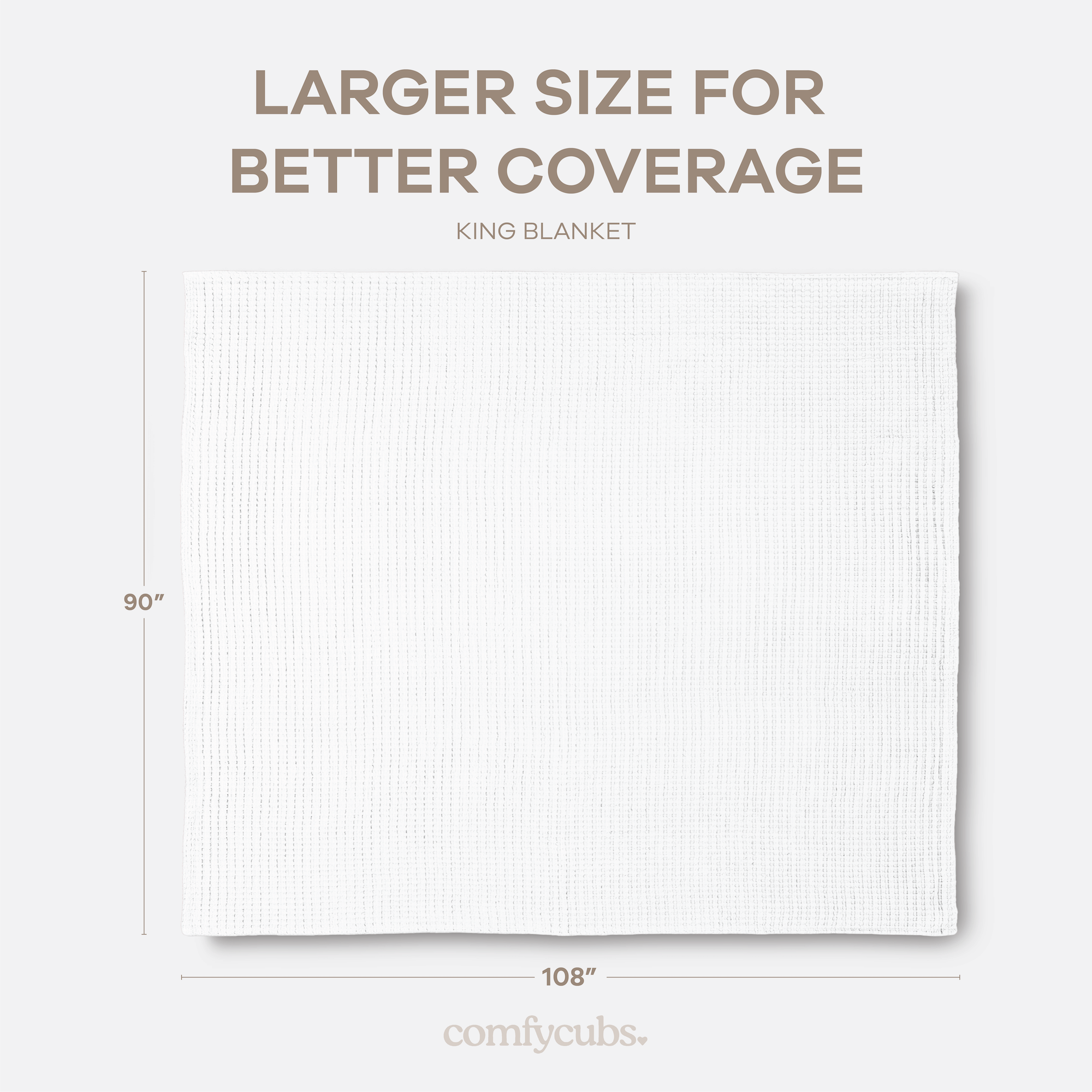 Adult Waffle Blankets in White