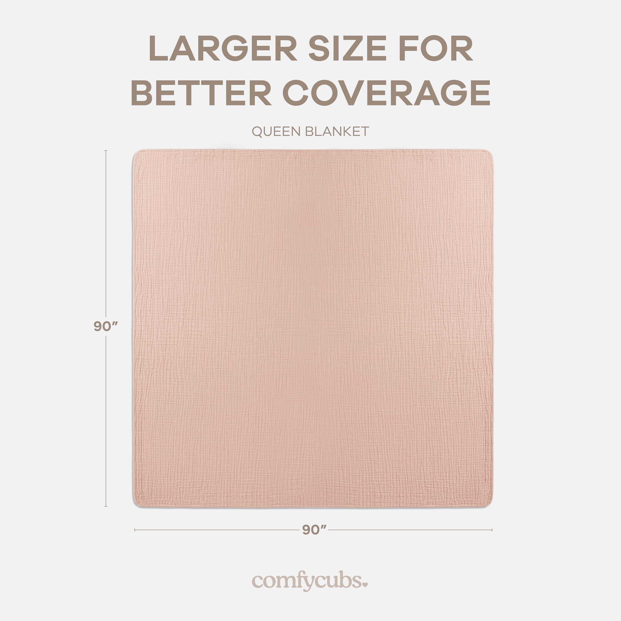 Adult Muslin Blanket in Blush