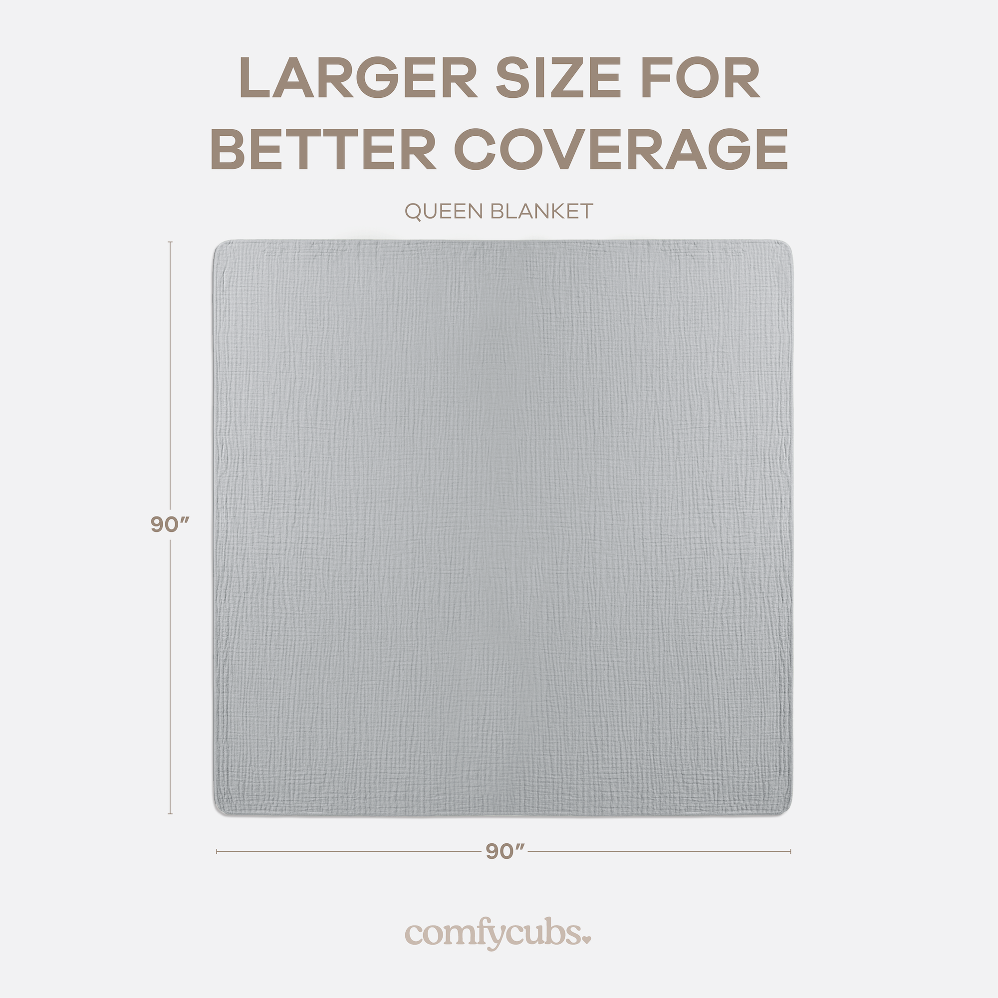 Adult Muslin Blanket in Heather Blue