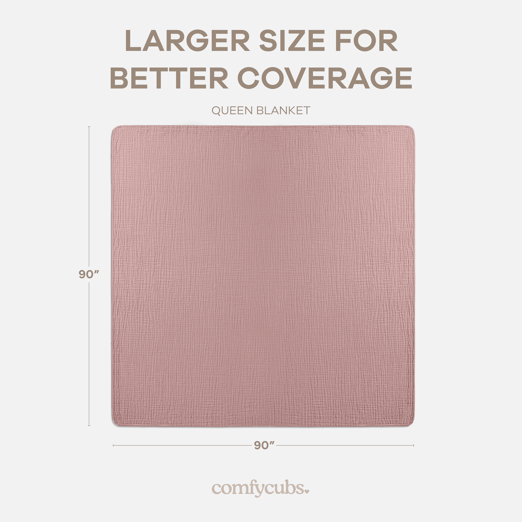 Adult Muslin Blanket in Mauve