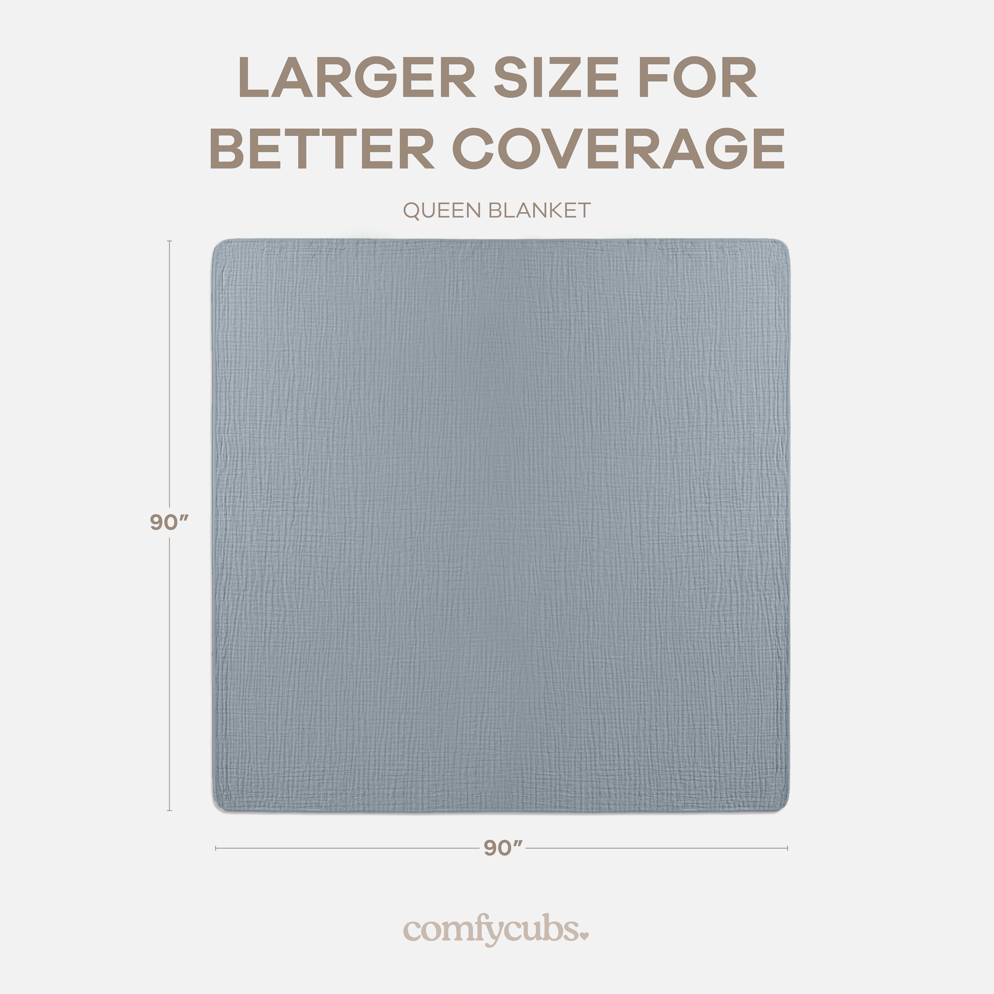 Adult Muslin Blanket in Pacific Blue