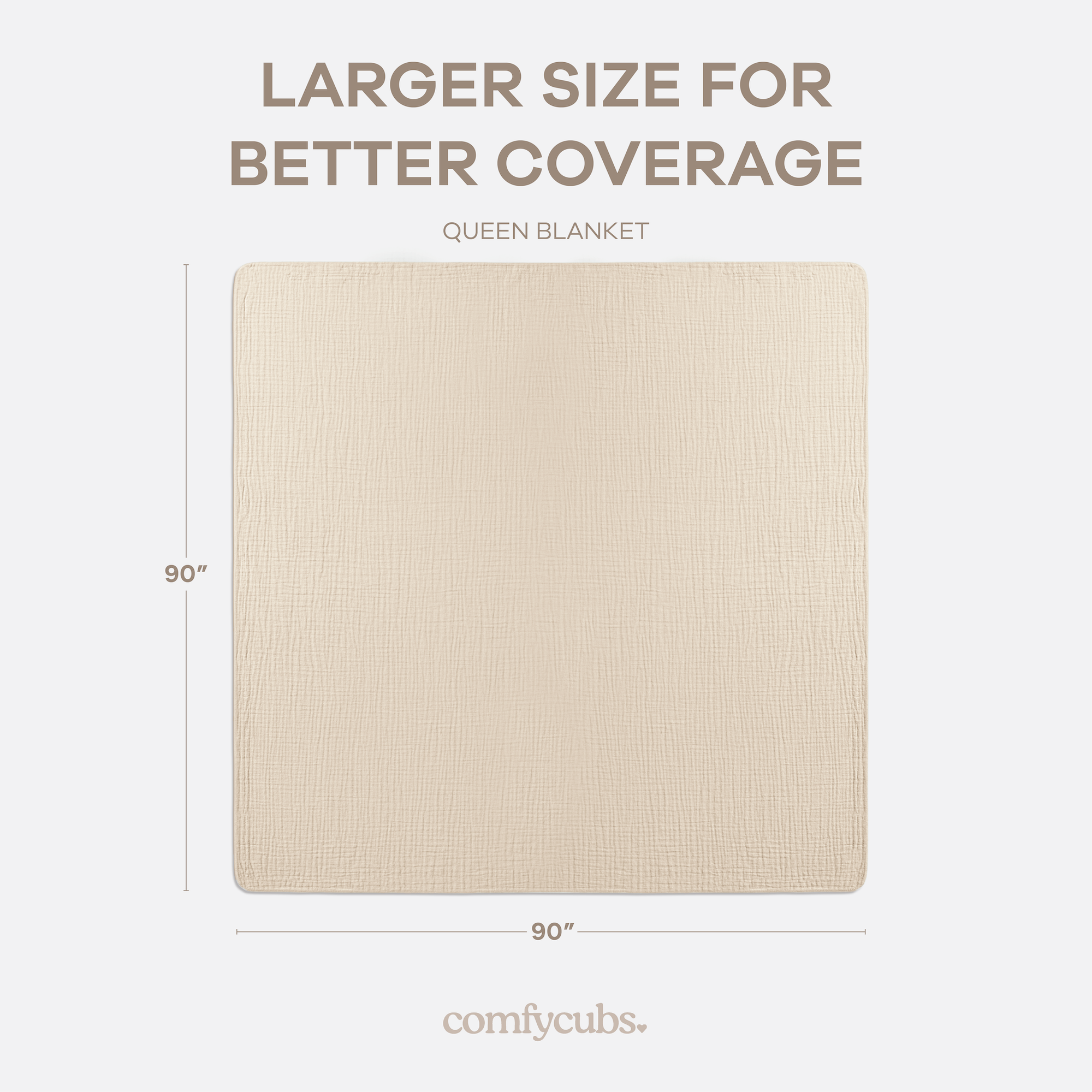 Adult Muslin Blanket in Sand