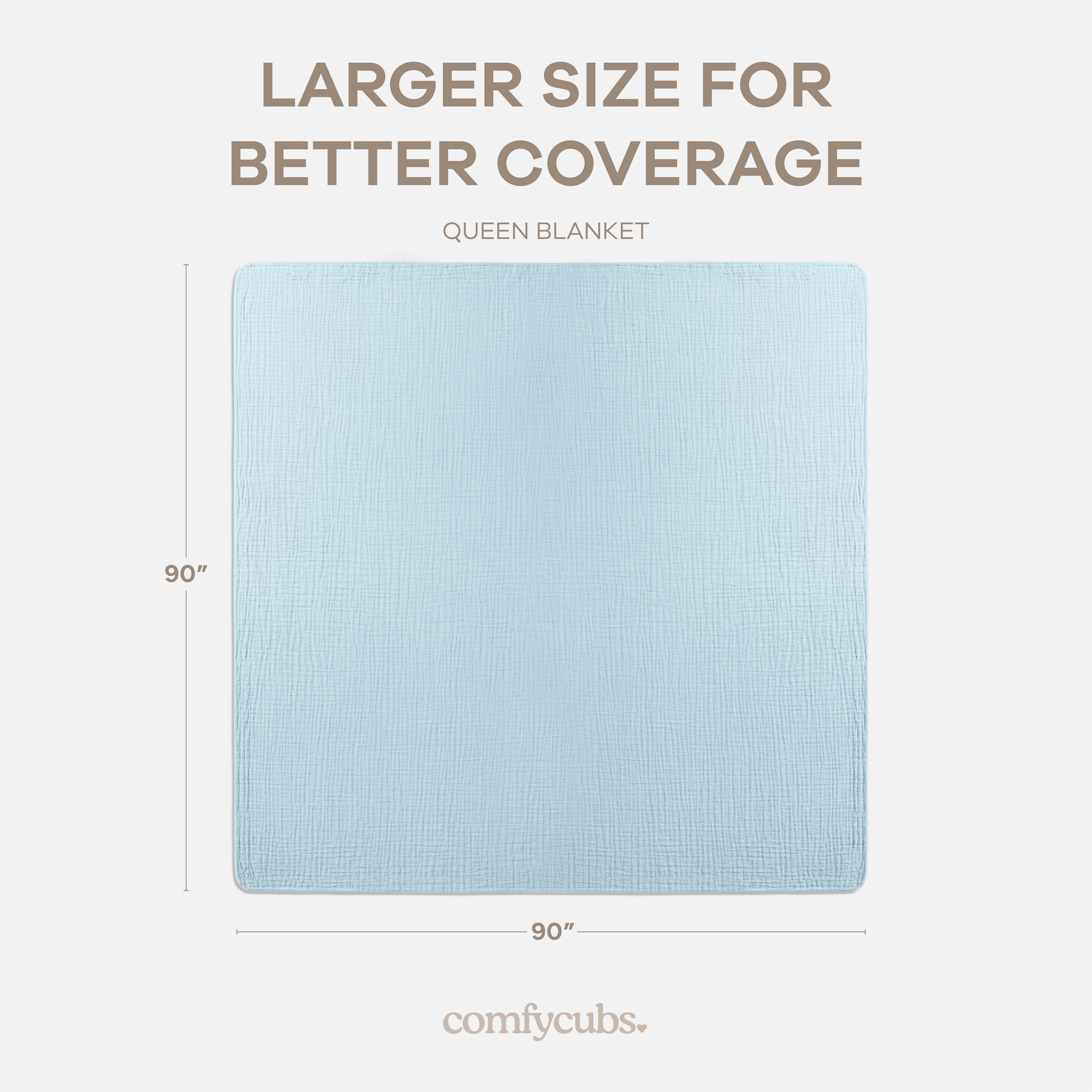 Adult Muslin Blanket in Sky Blue