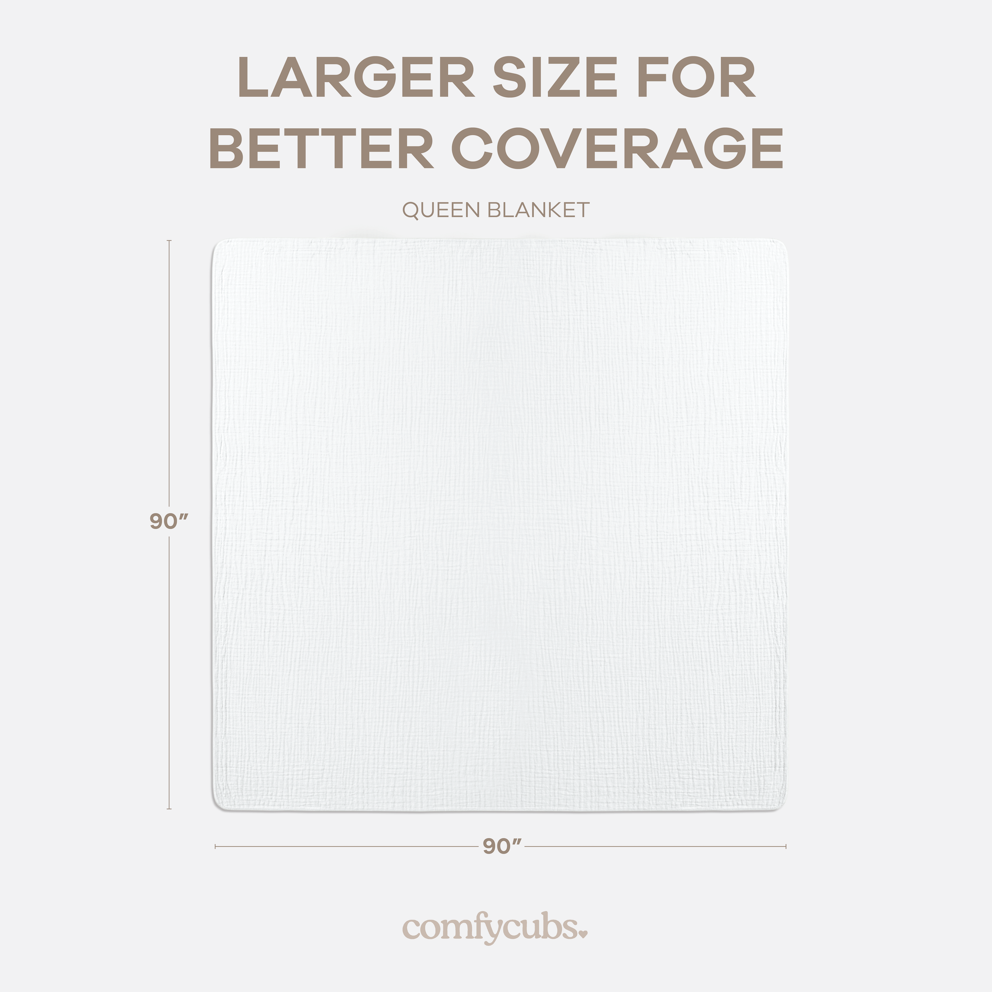 Adult Muslin Blanket in White