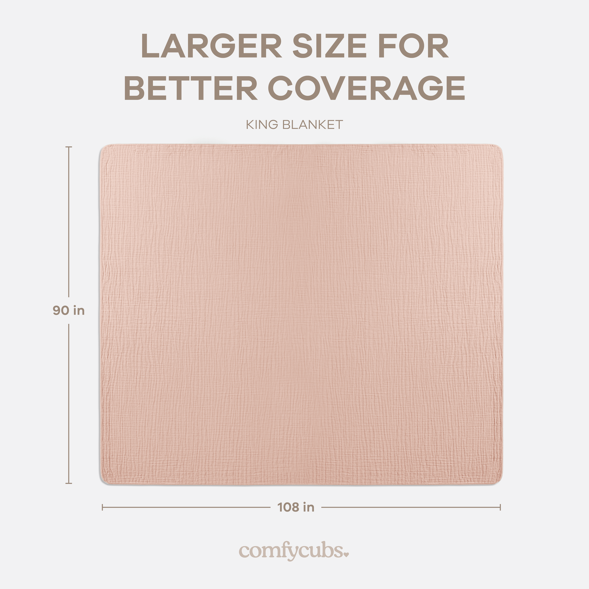 Adult Muslin Blanket in Blush