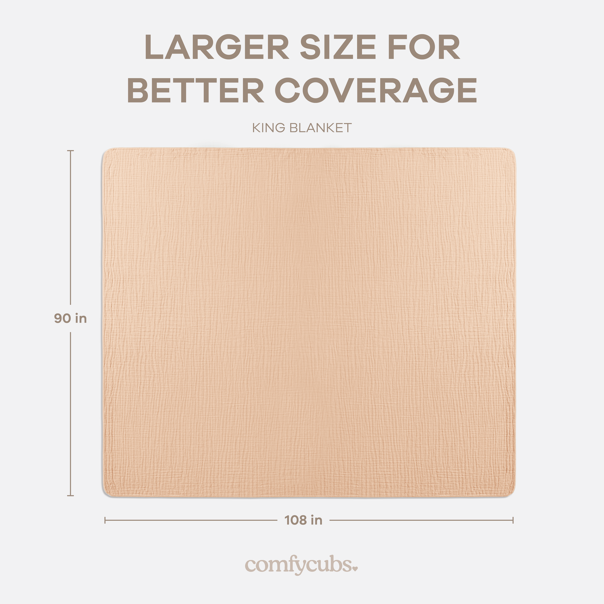 Adult Muslin Blanket in Cream