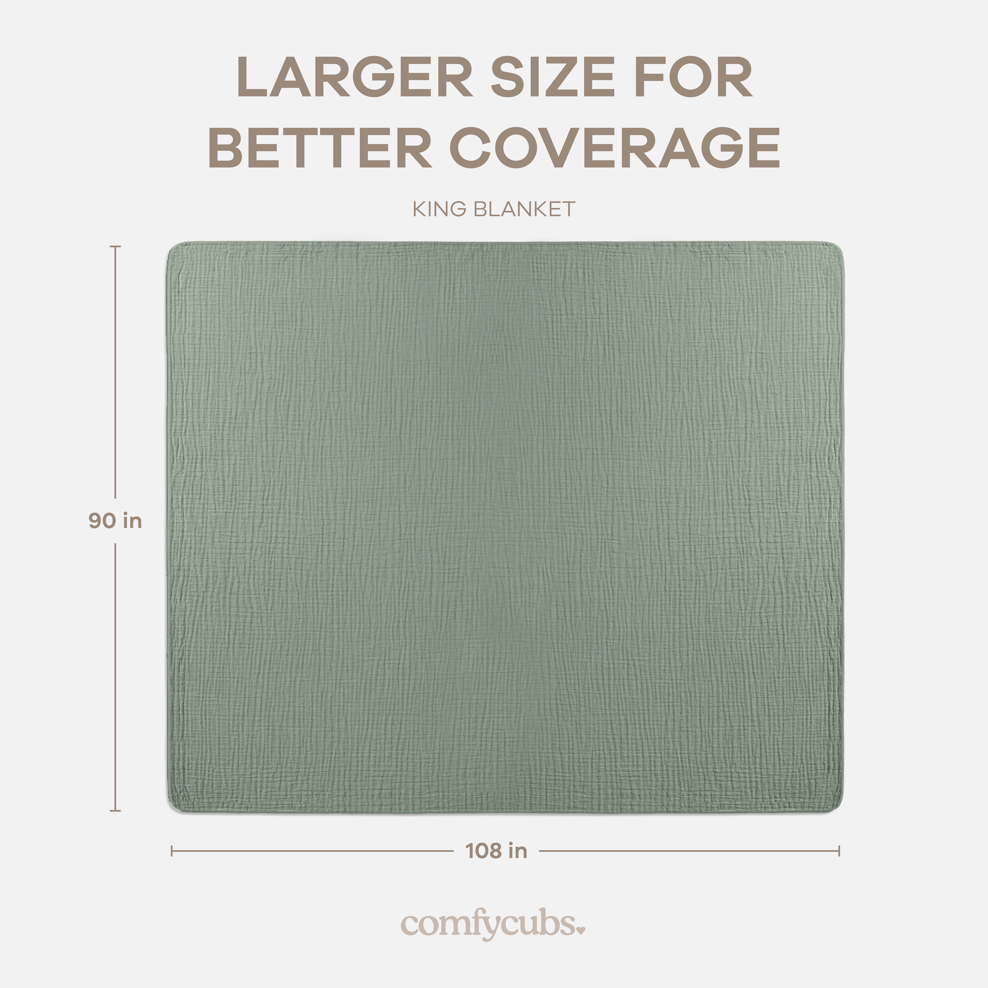 Adult Muslin Blanket in Fern