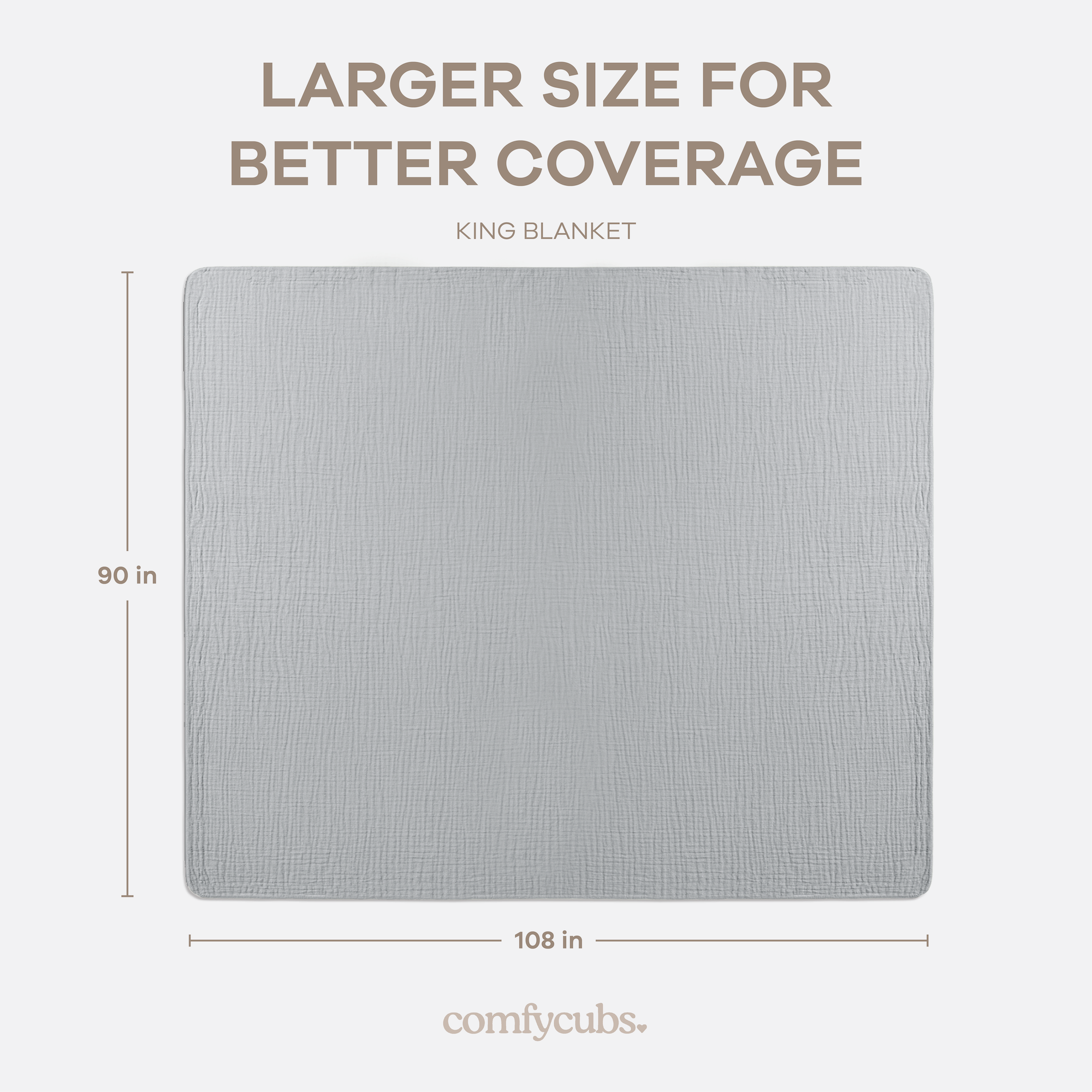 Adult Muslin Blanket in Heather Blue