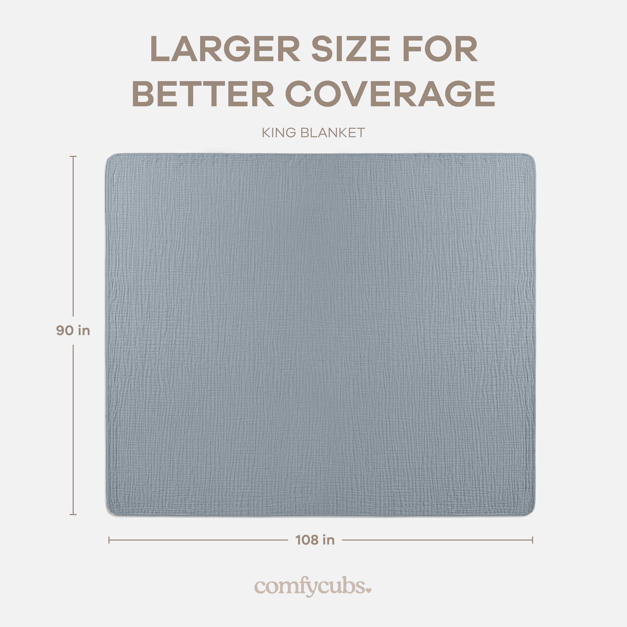 Adult Muslin Blanket in Pacific Blue