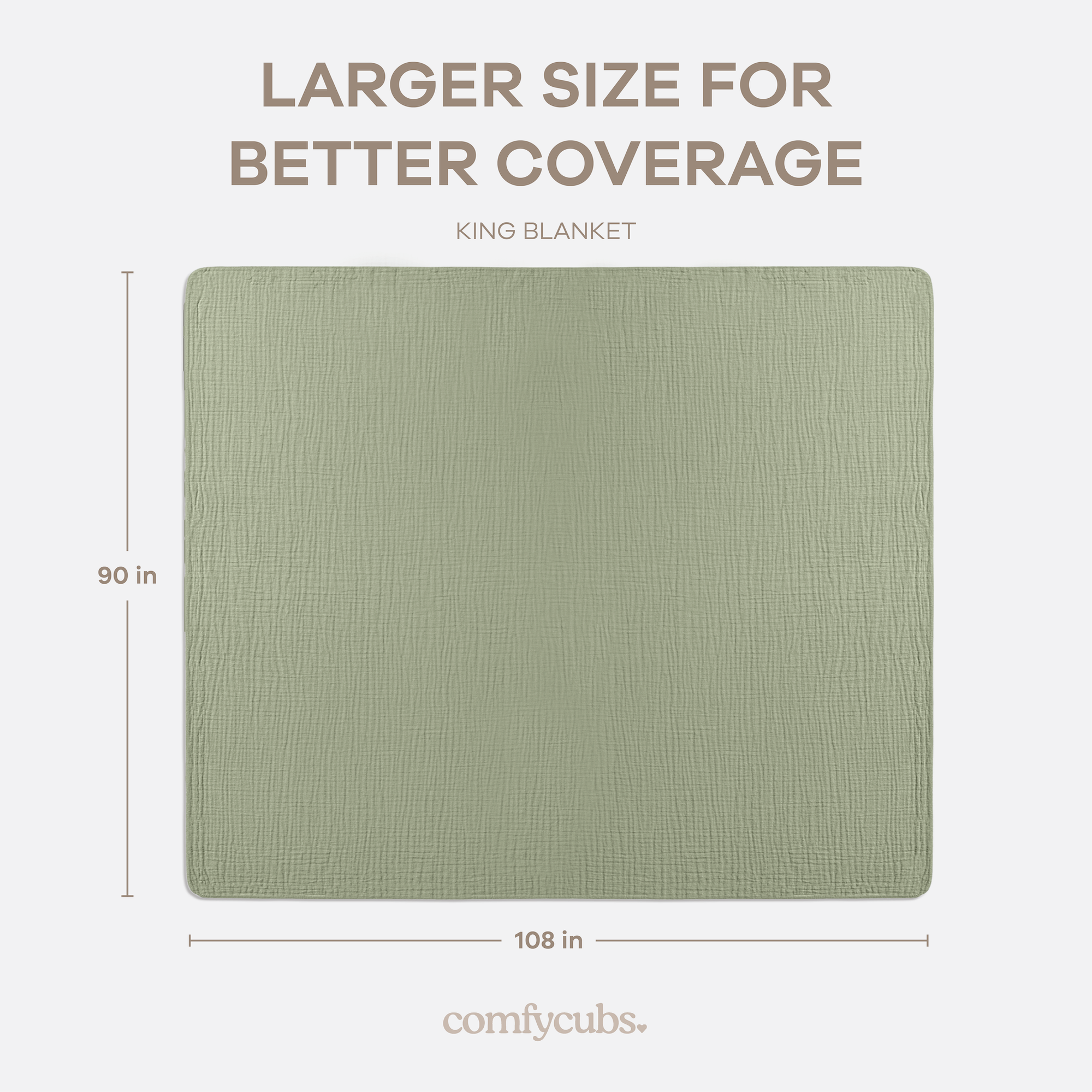 Adult Muslin Blanket in Sage