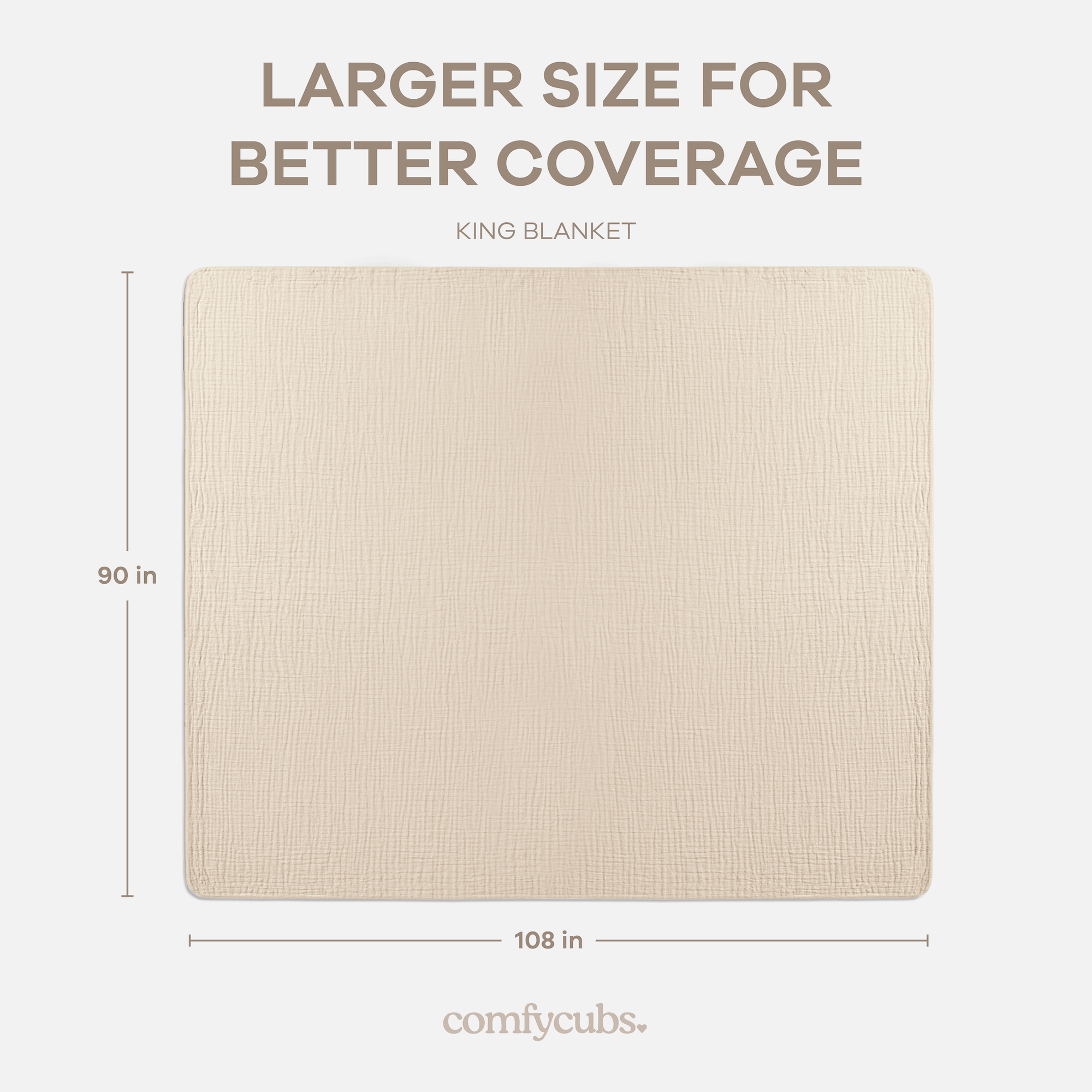 Adult Muslin Blanket in Sand