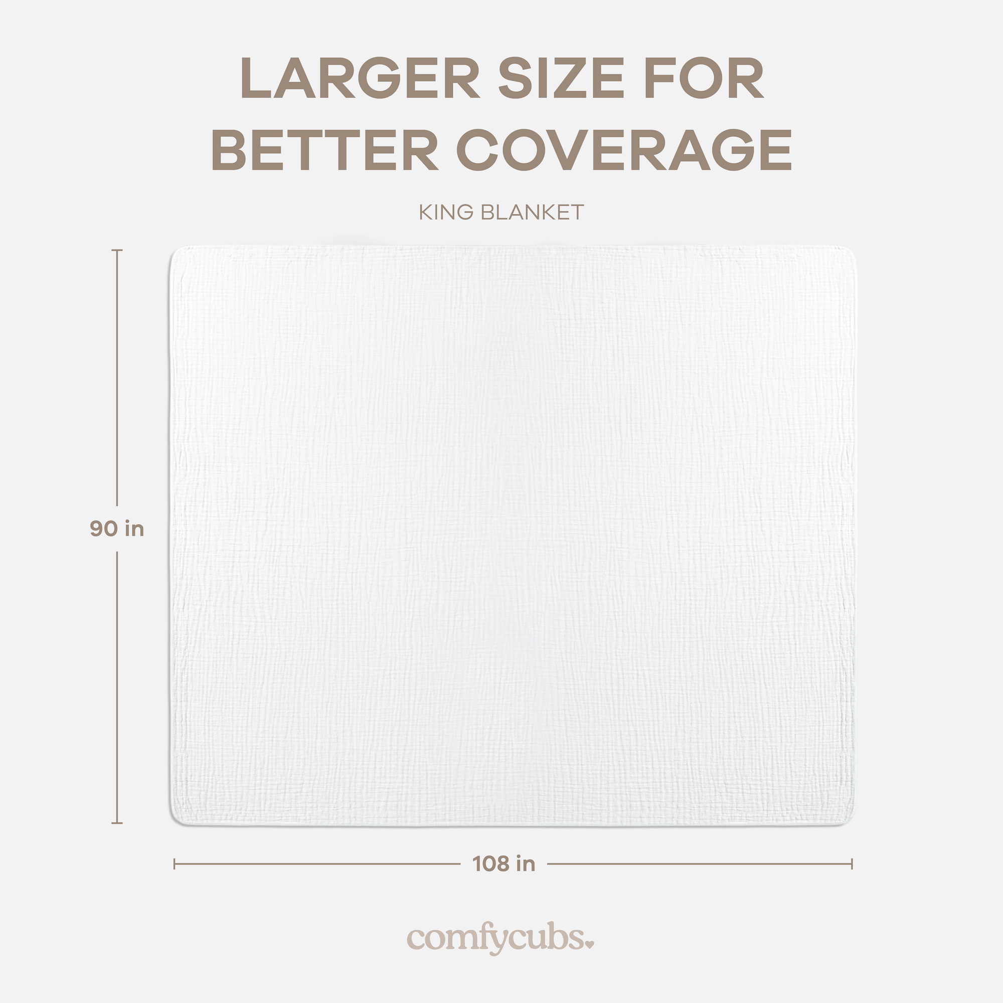 Adult Muslin Blanket in White