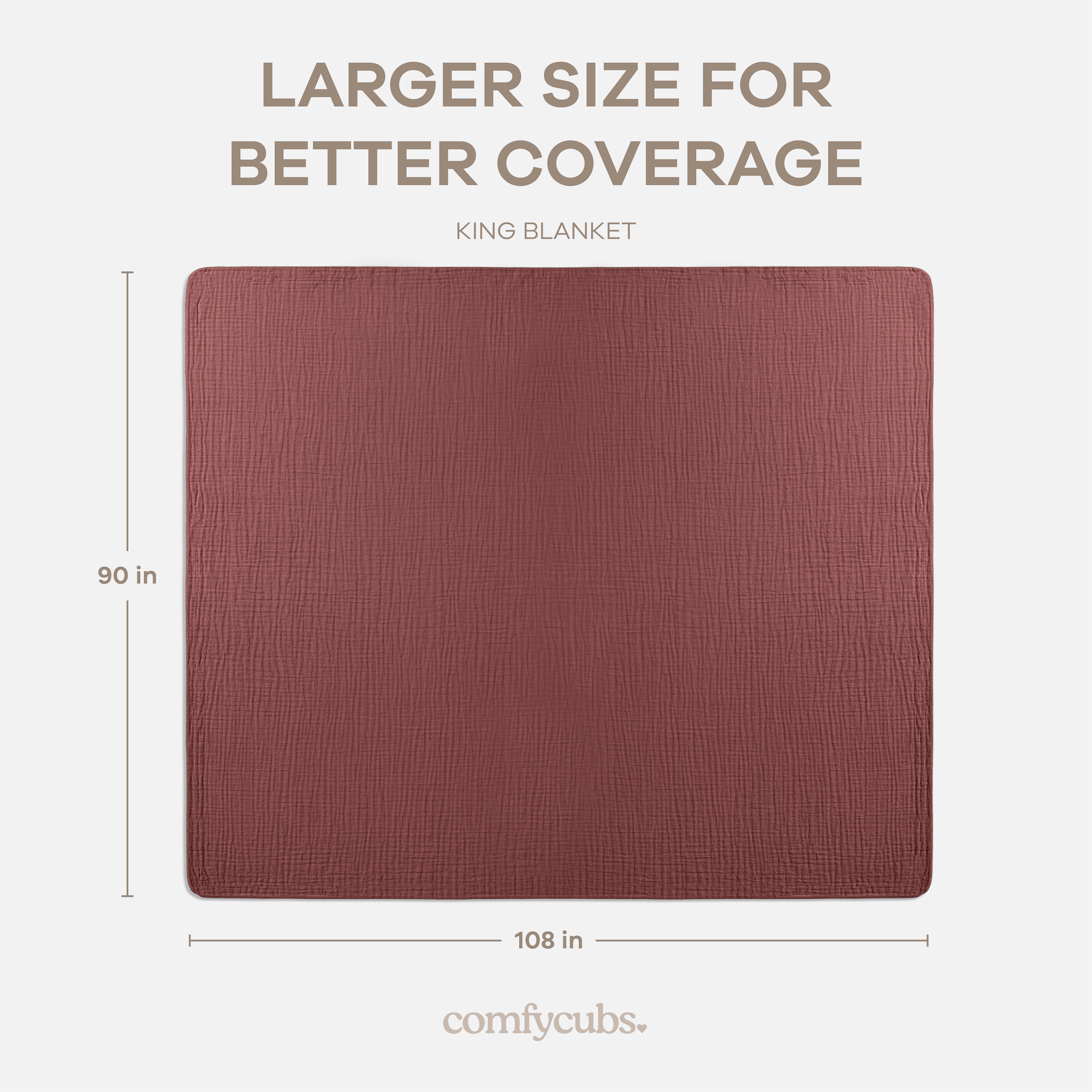 Adult Muslin Blanket in Wine