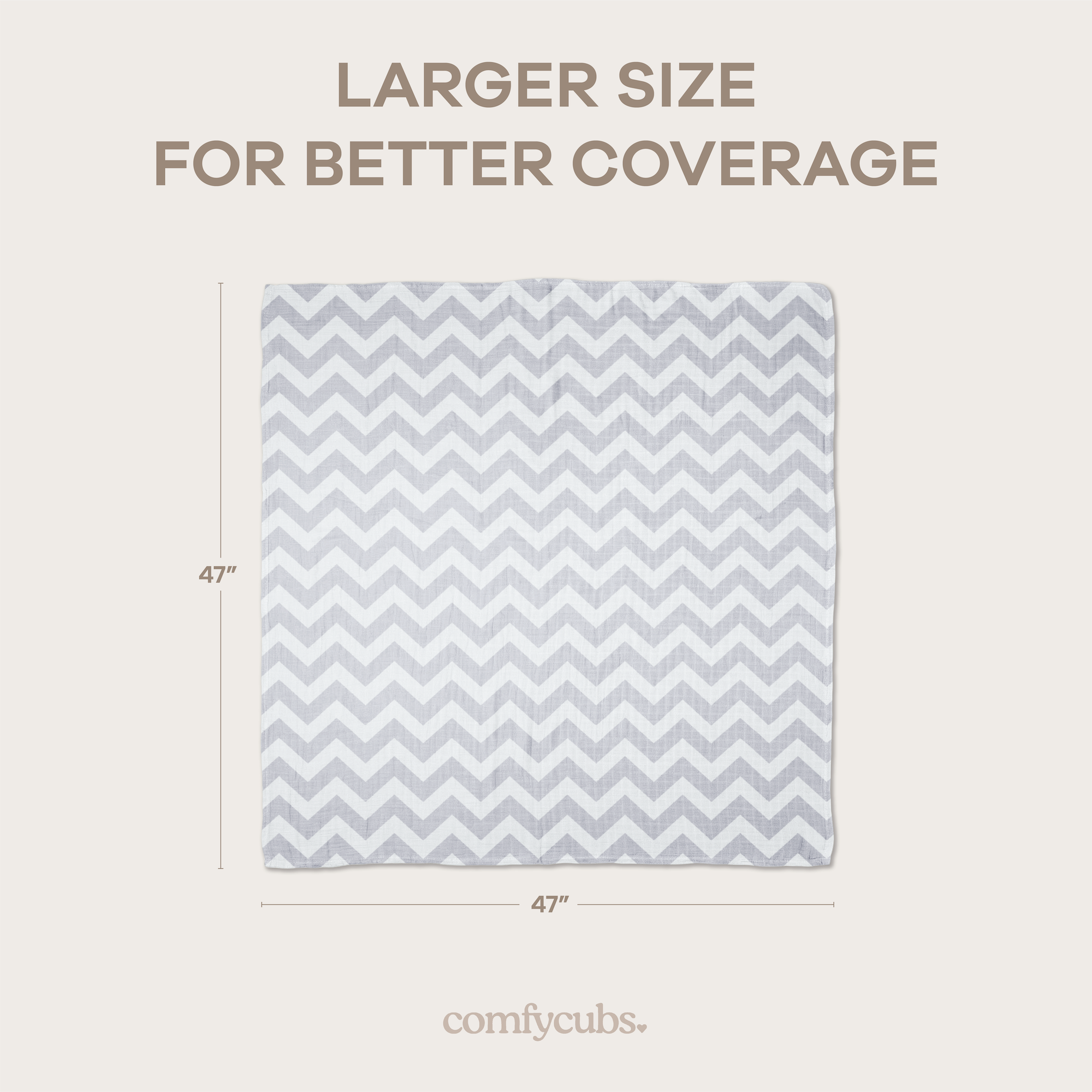 Muslin Swaddle Blankets in Grey, 4 Pack