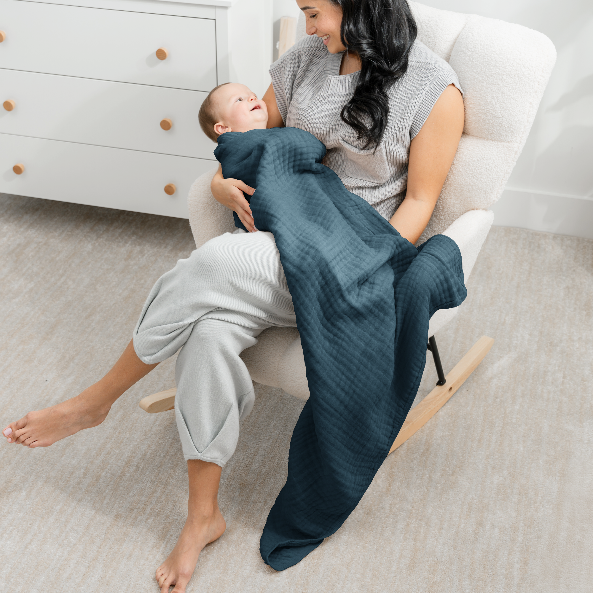 Baby Muslin Blanket by Comfy Cubs in Neptune