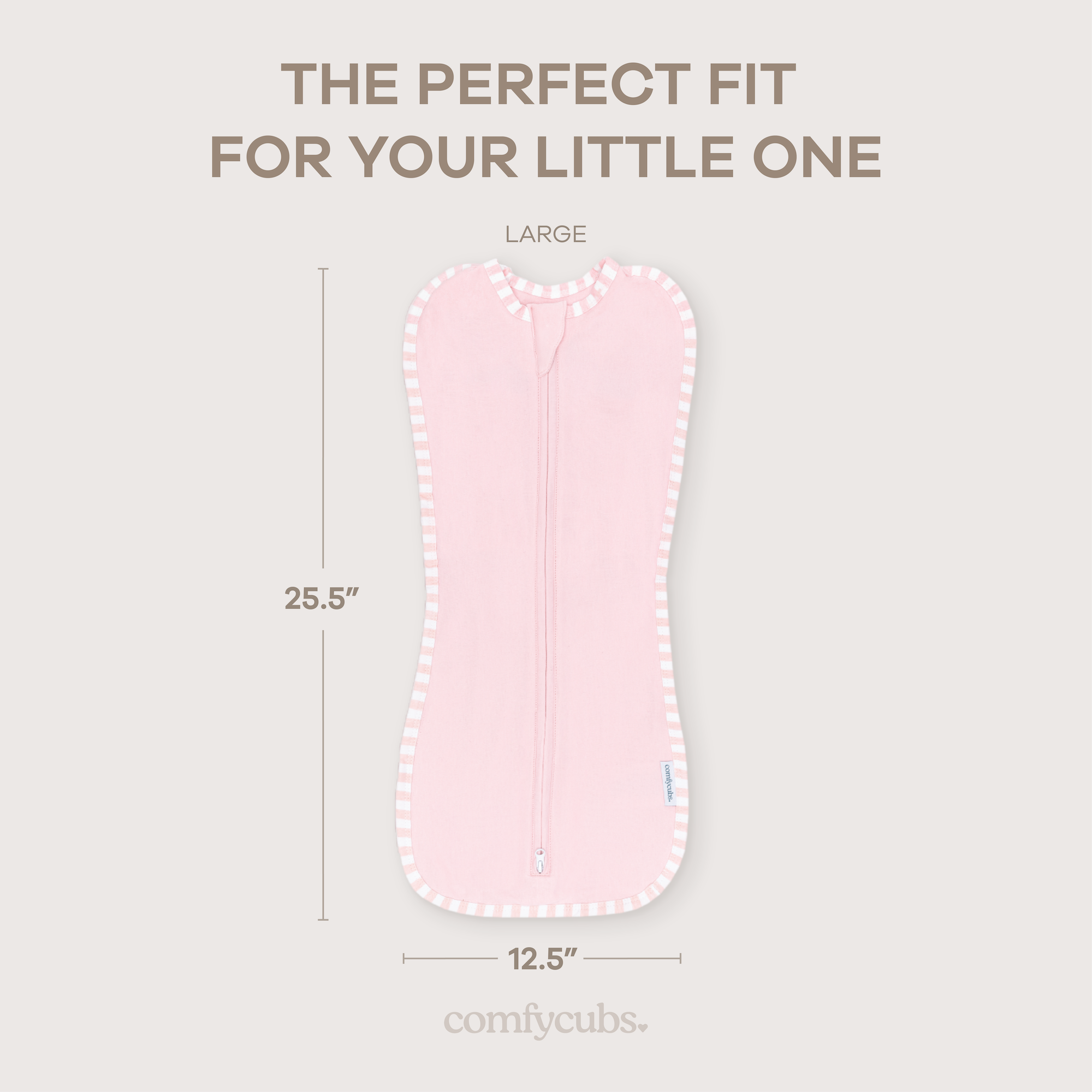 Easy Zipper Swaddle Blankets in Pink