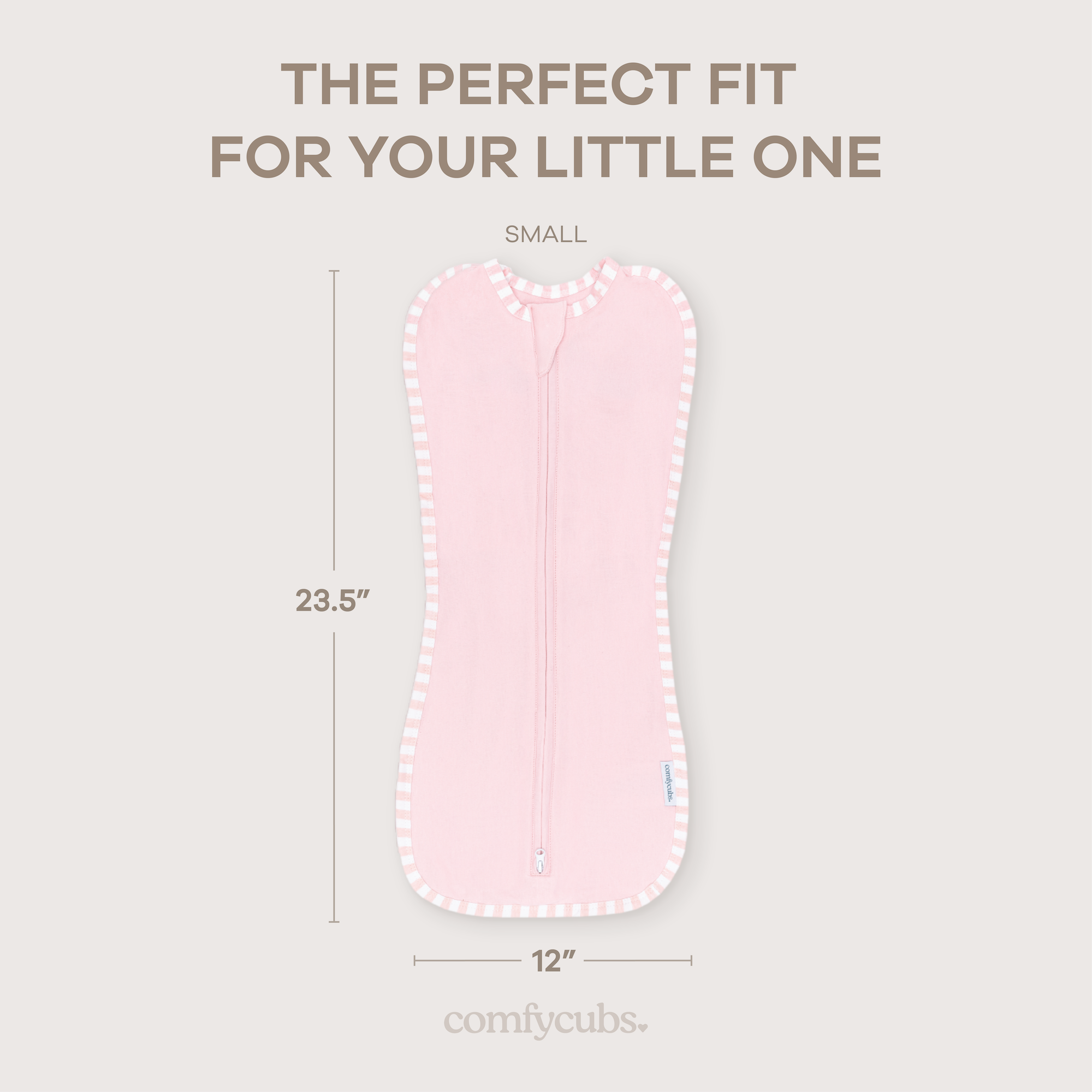 Easy Zipper Swaddle Blankets in Pink