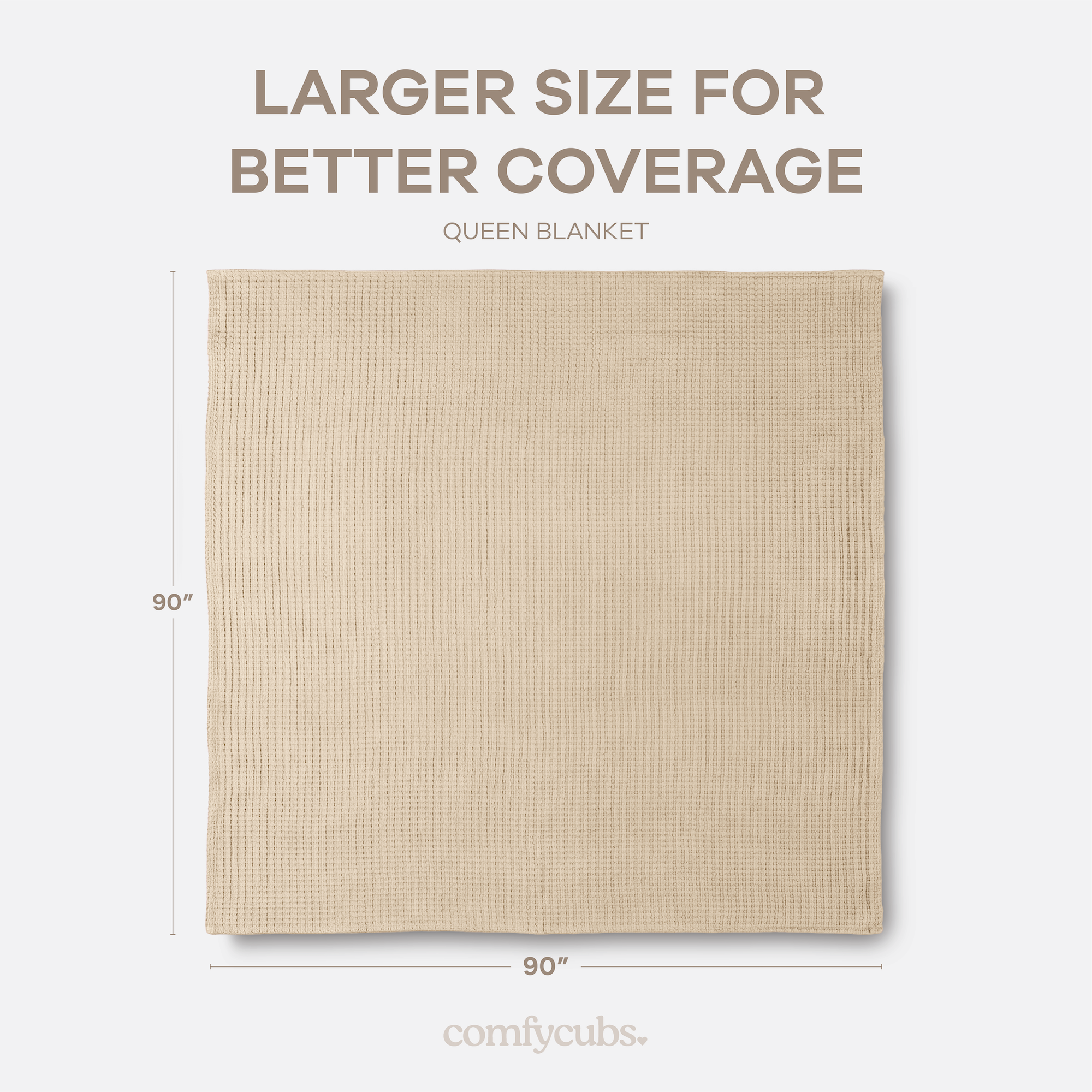 Adult Waffle Blankets in Sand