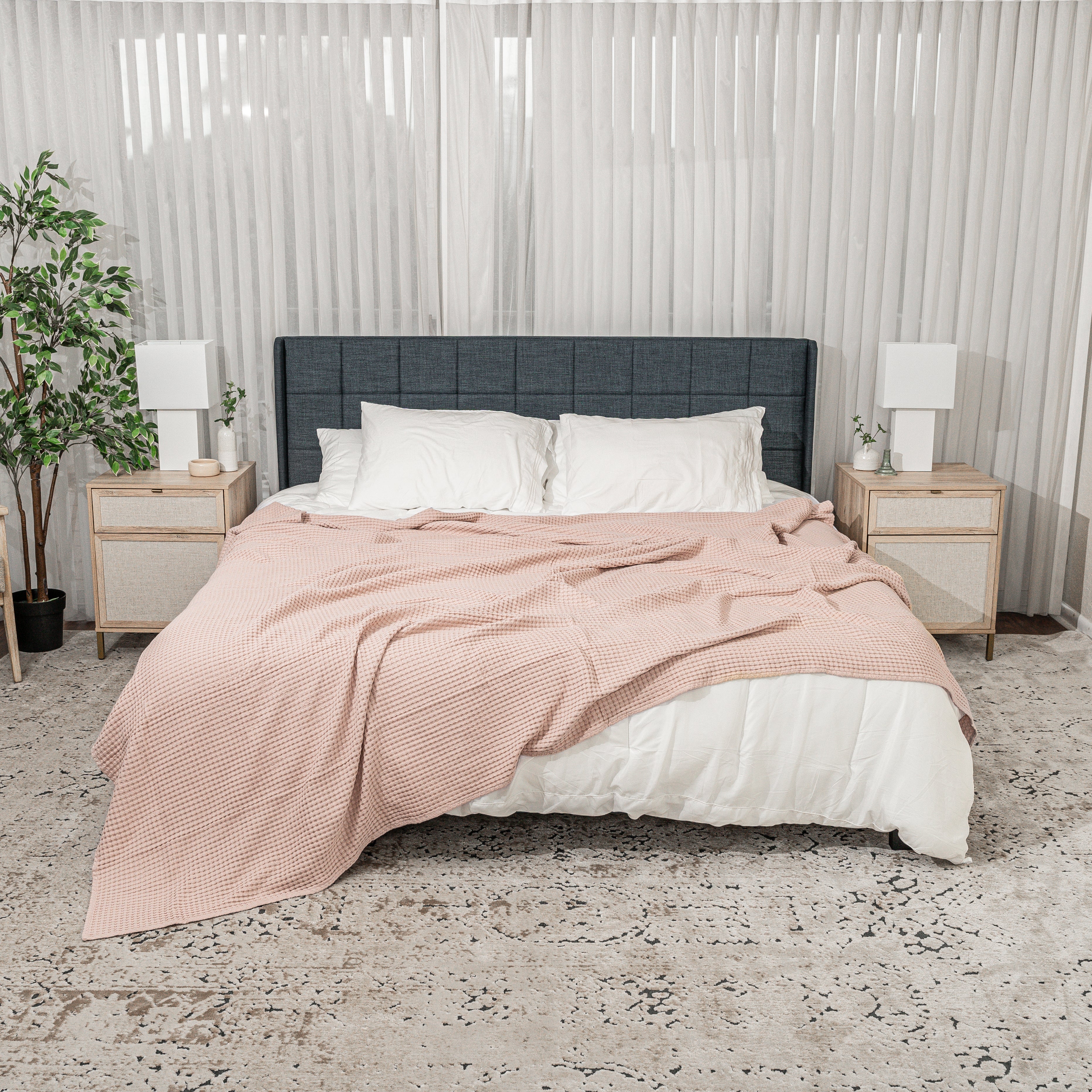 Adult Waffle Blankets in Blush