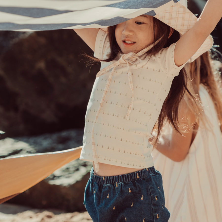 The Printed Legging - Mini Sailboat