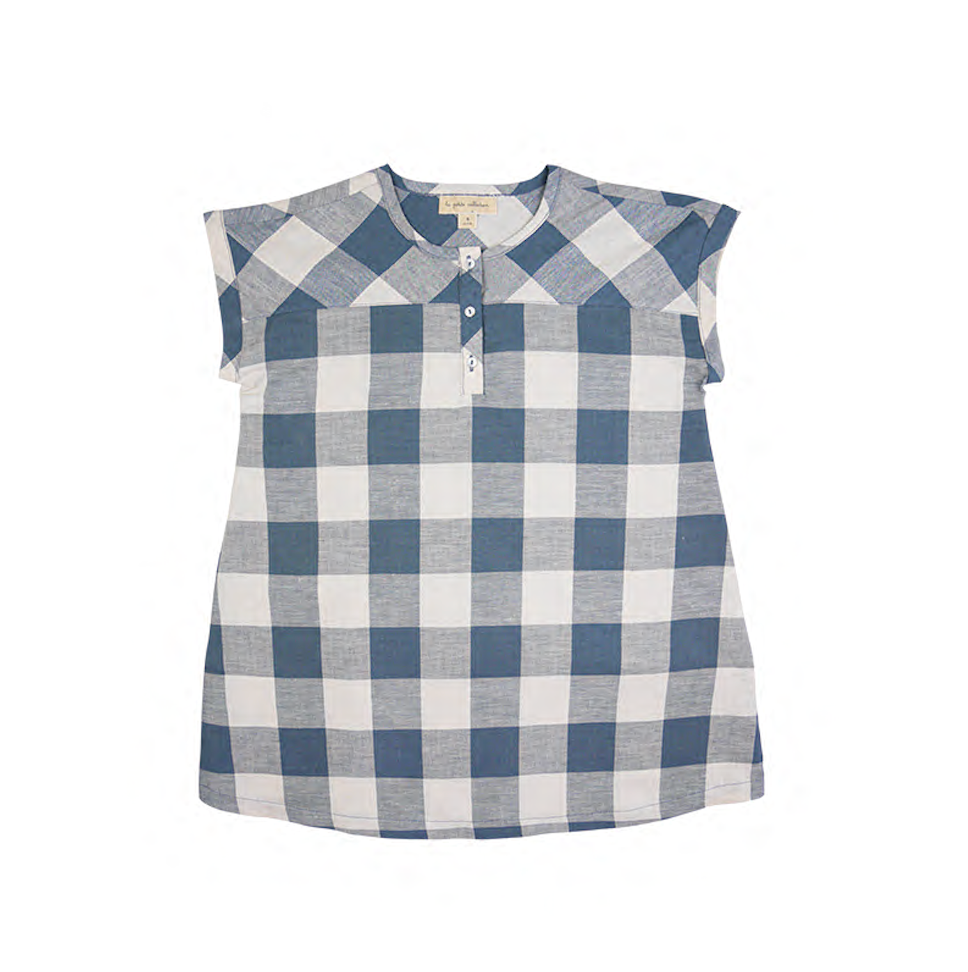 T-Shirt Dress - Sea Check Linen