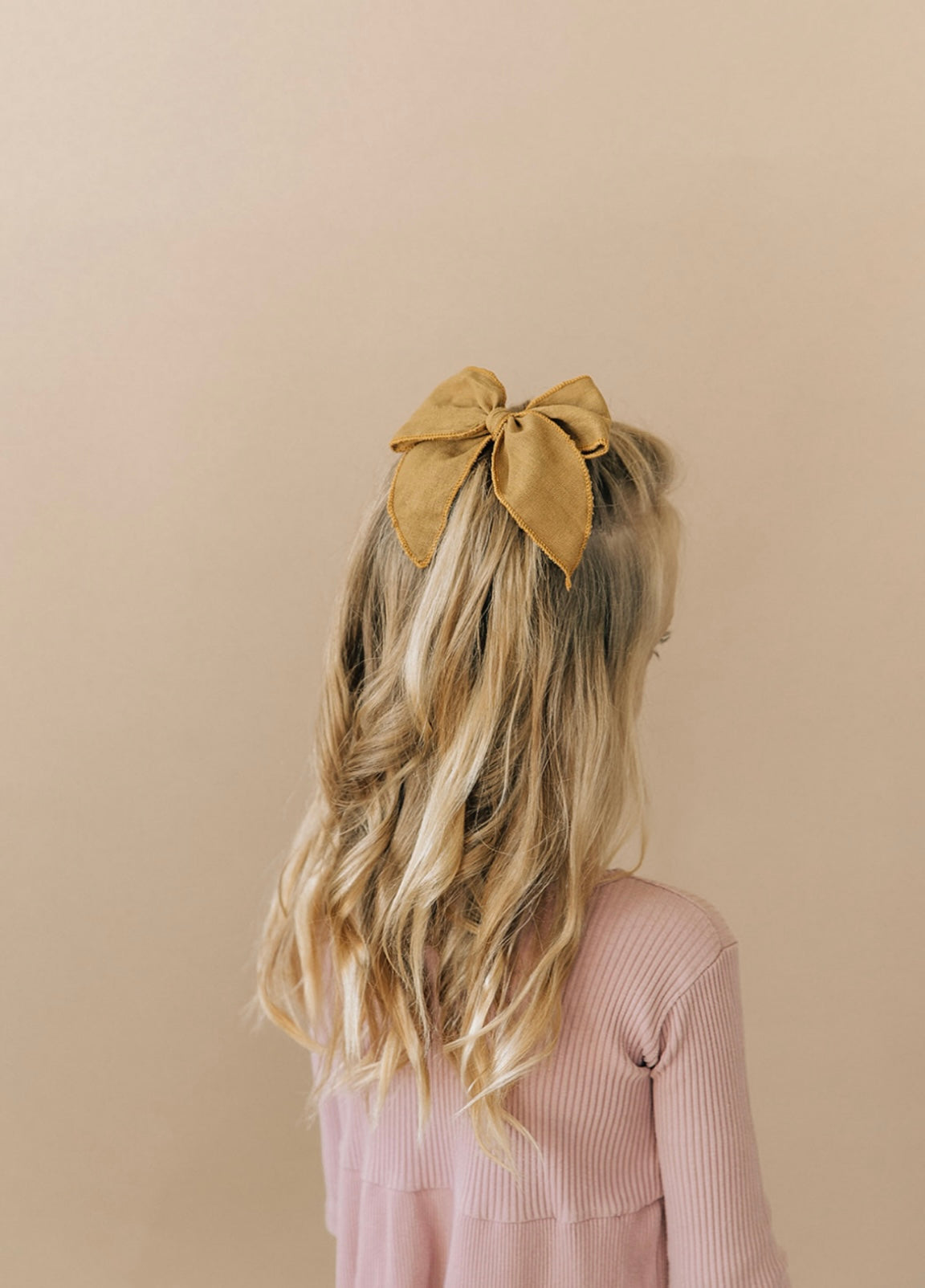 Oversized Mustard Bow