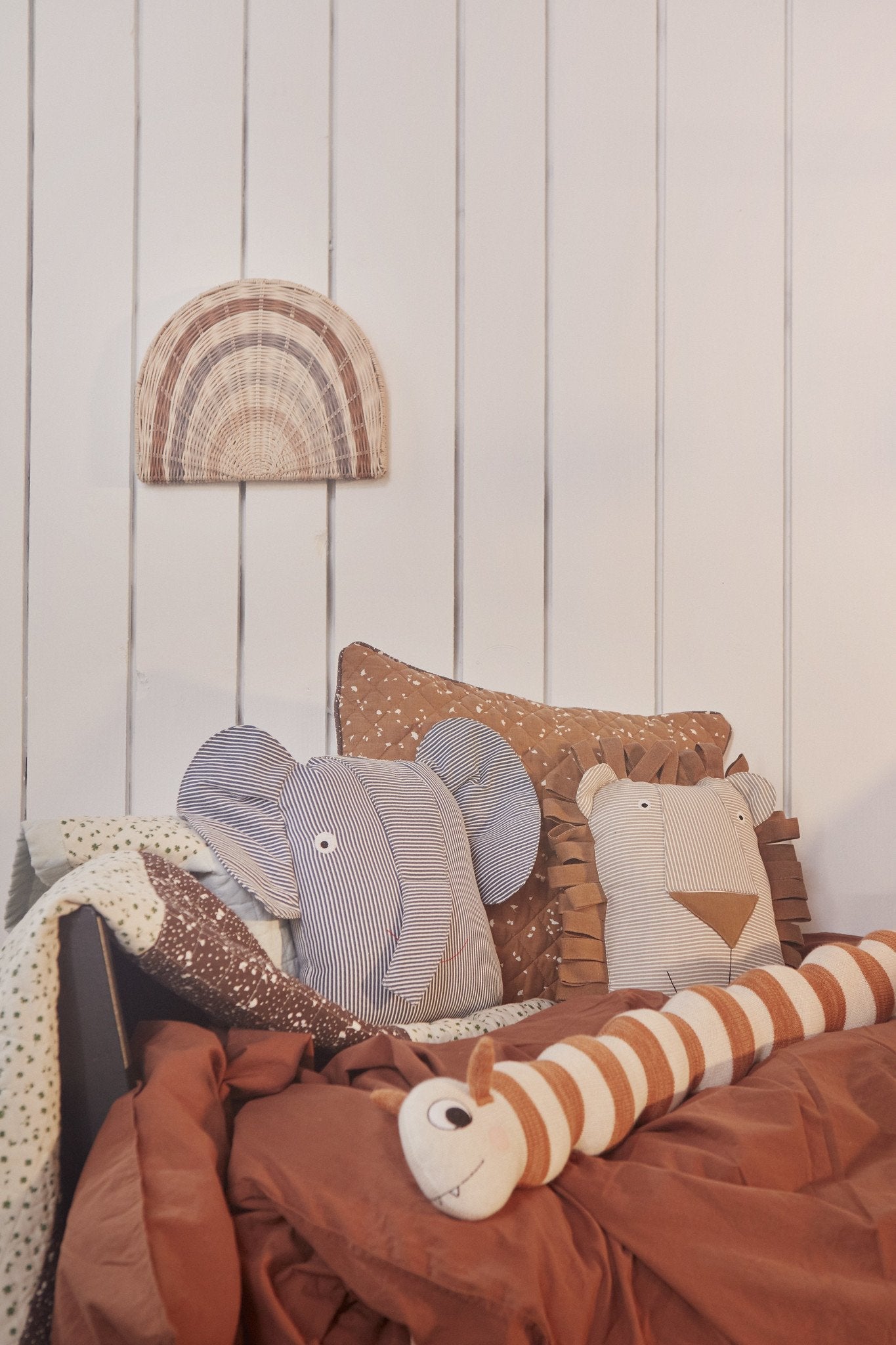 Erik Elephant Denim Cushion  OYOY   