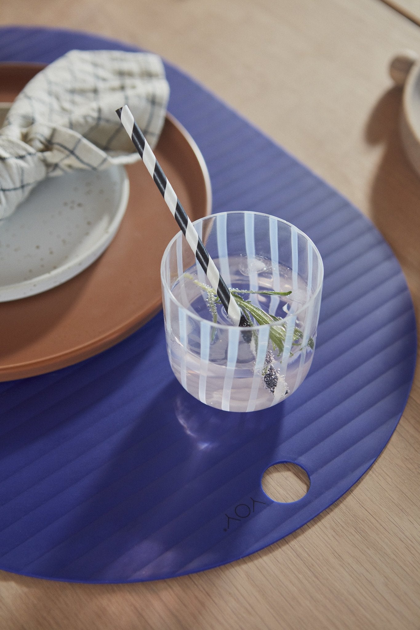 Ribbo Placemat - Pack of 2 - Optic Blue