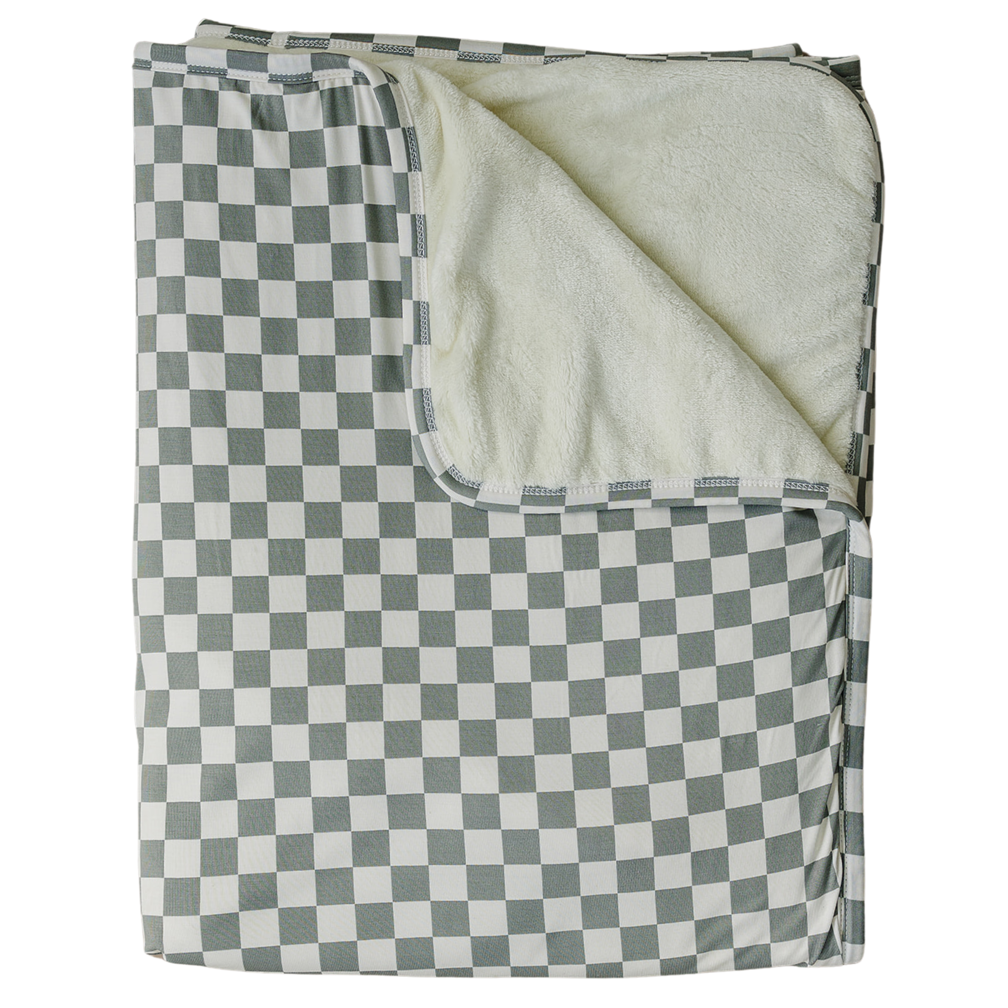 Light Green Checkered Bamboo Fleece Quilt  Mebie Baby   