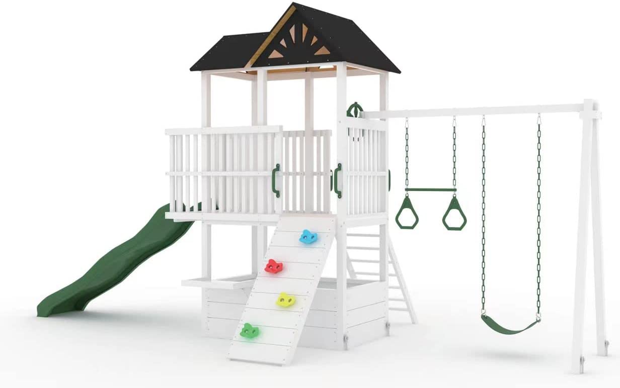 Craftsman - Modern Backyard Outdoor Swing Set Outdoor Avenlur.com   