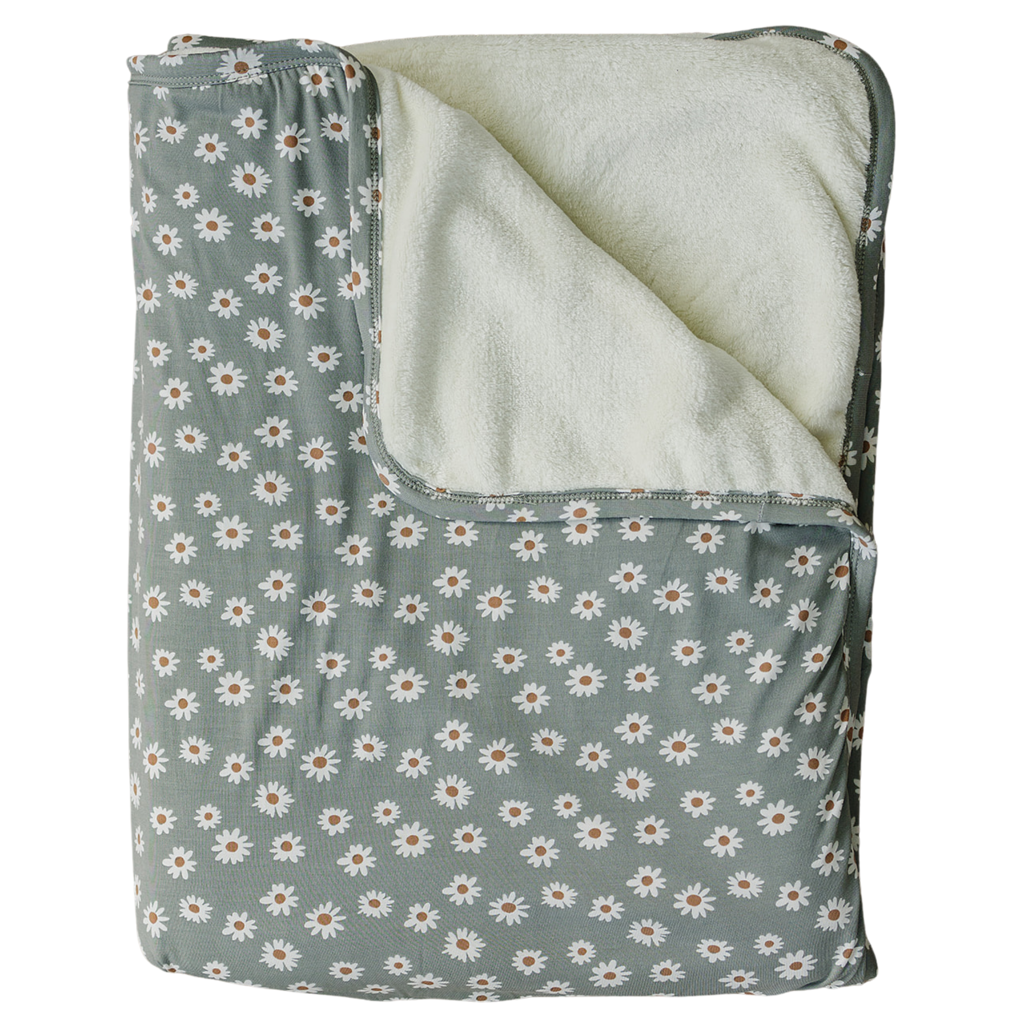 Light Green Daisy Bamboo Fleece Quilt  Mebie Baby   