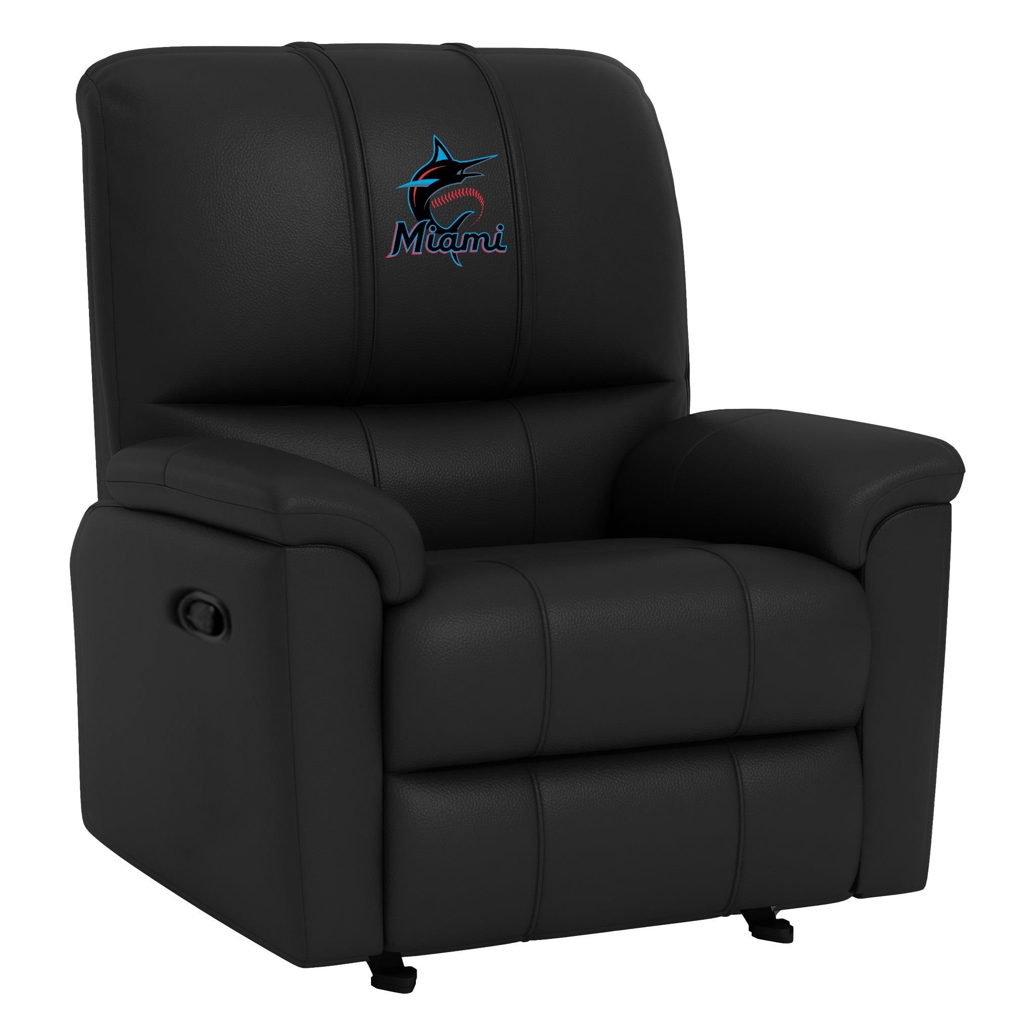 Rocker Recliner with Miami Marlins Primary Logo