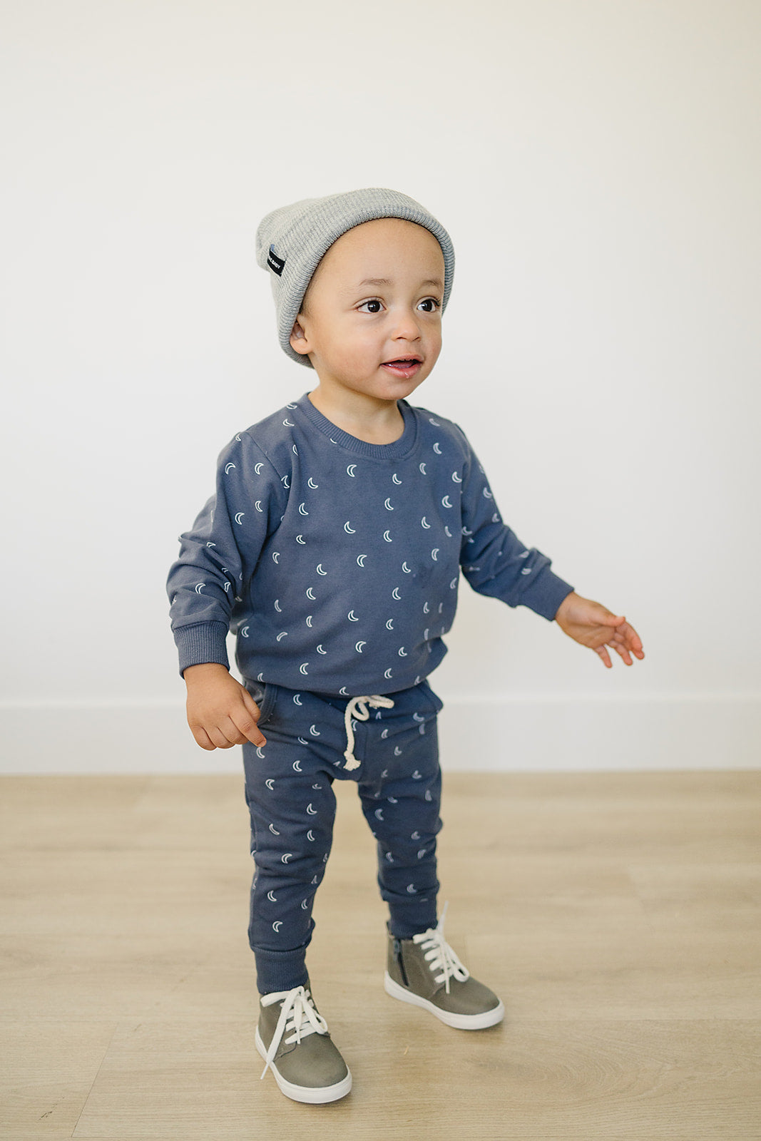 Light Grey Mebie Baby Beanie  Mebie Baby   