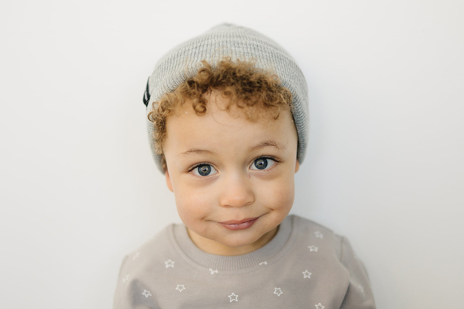 Light Grey Mebie Baby Beanie  Mebie Baby   