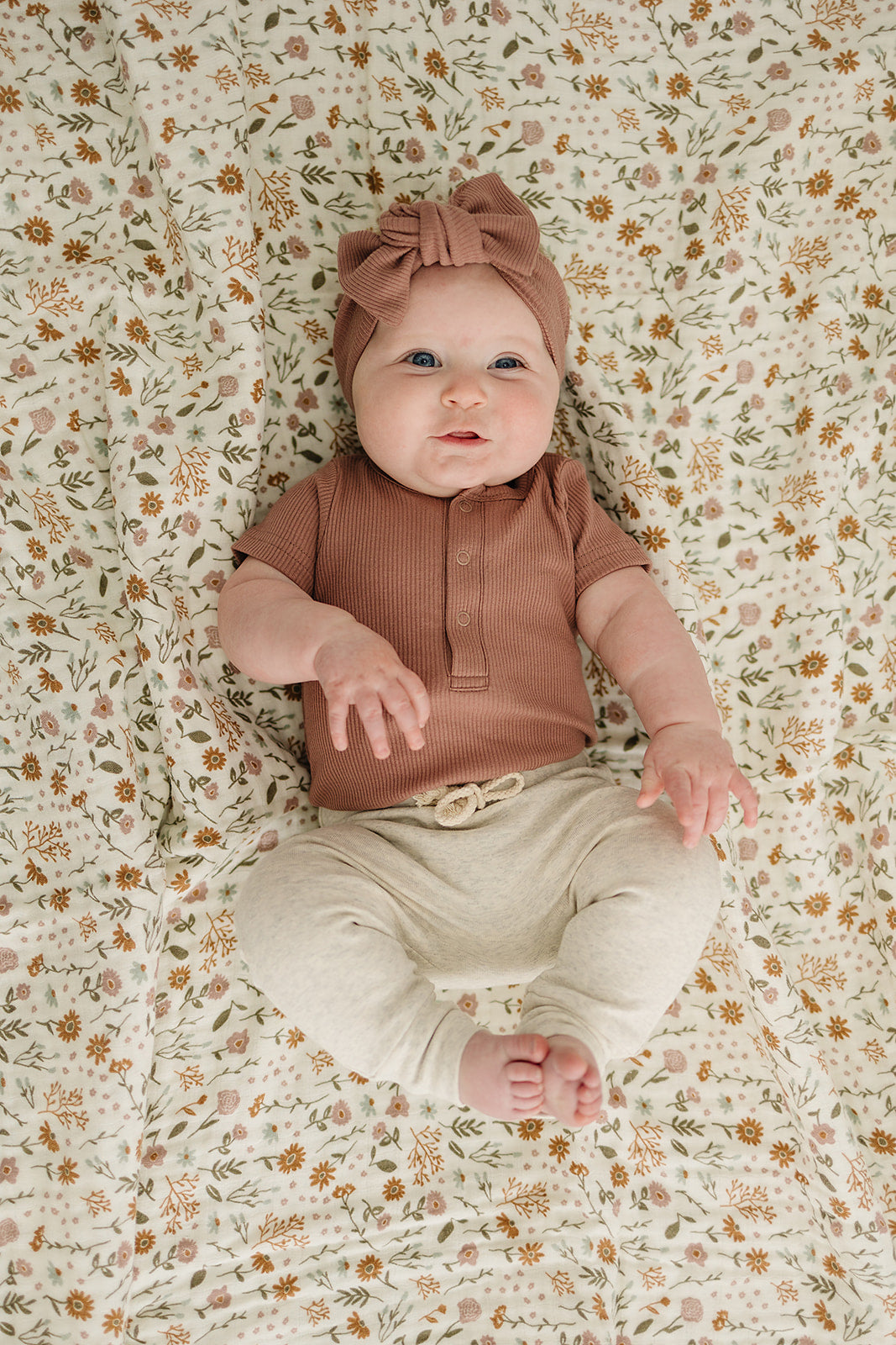 Dusty Rose Organic Cotton Ribbed Snap Bodysuit  Mebie Baby   