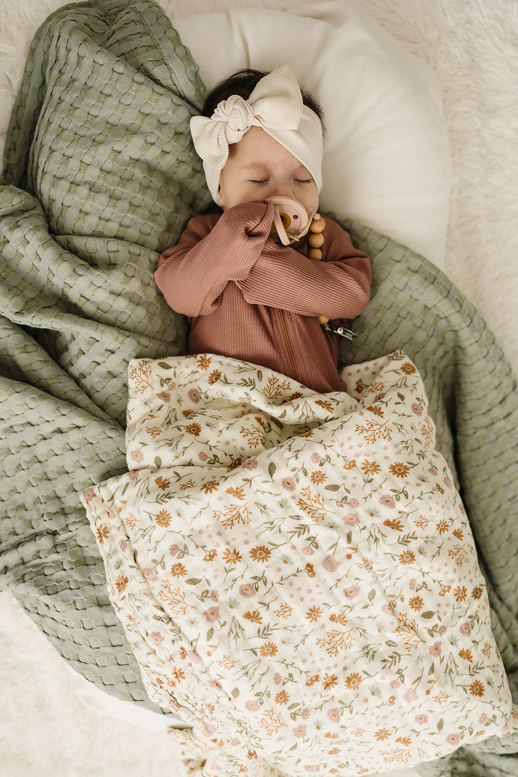 Meadow Floral Muslin Swaddle Blanket  Mebie Baby   