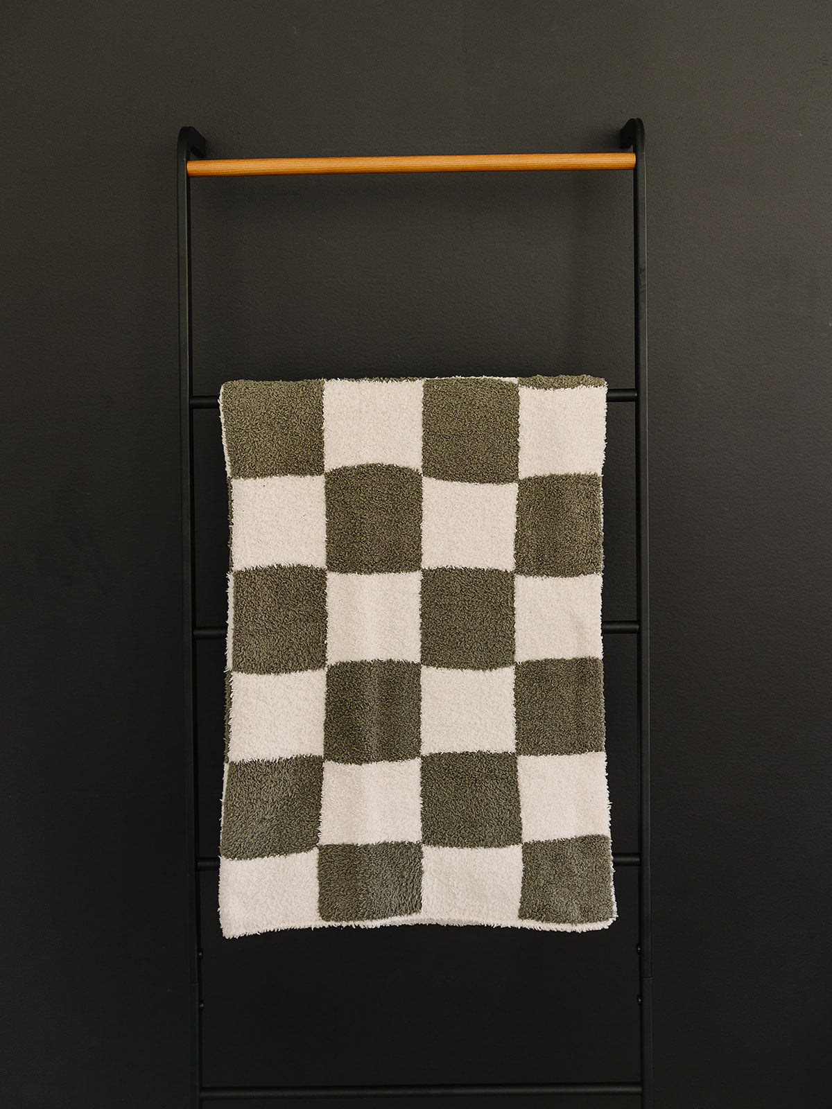 Green Checkered Plush Blanket  Mebie Baby   