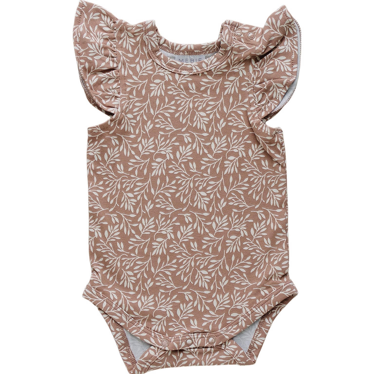 Dusty Vines Ruffle Sleeve Bodysuit  Mebie Baby   