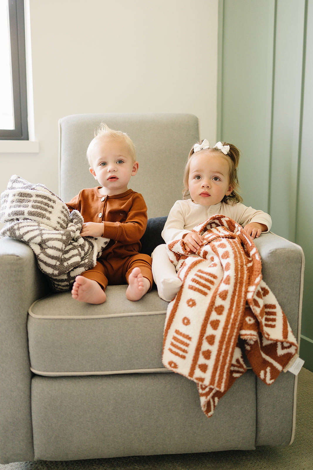 Rust Alpine Plush Blanket  Mebie Baby   