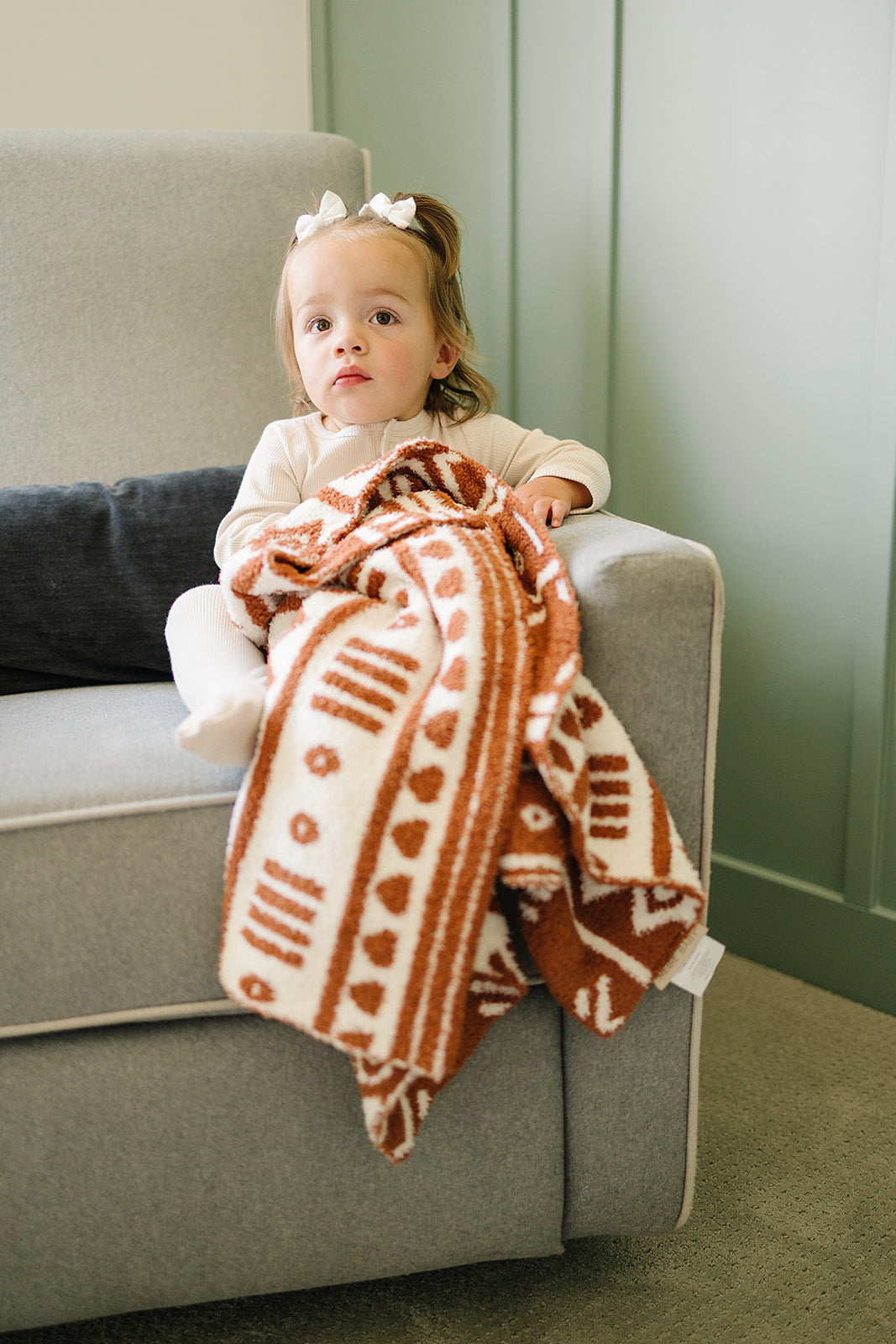 Rust Alpine Plush Blanket  Mebie Baby   