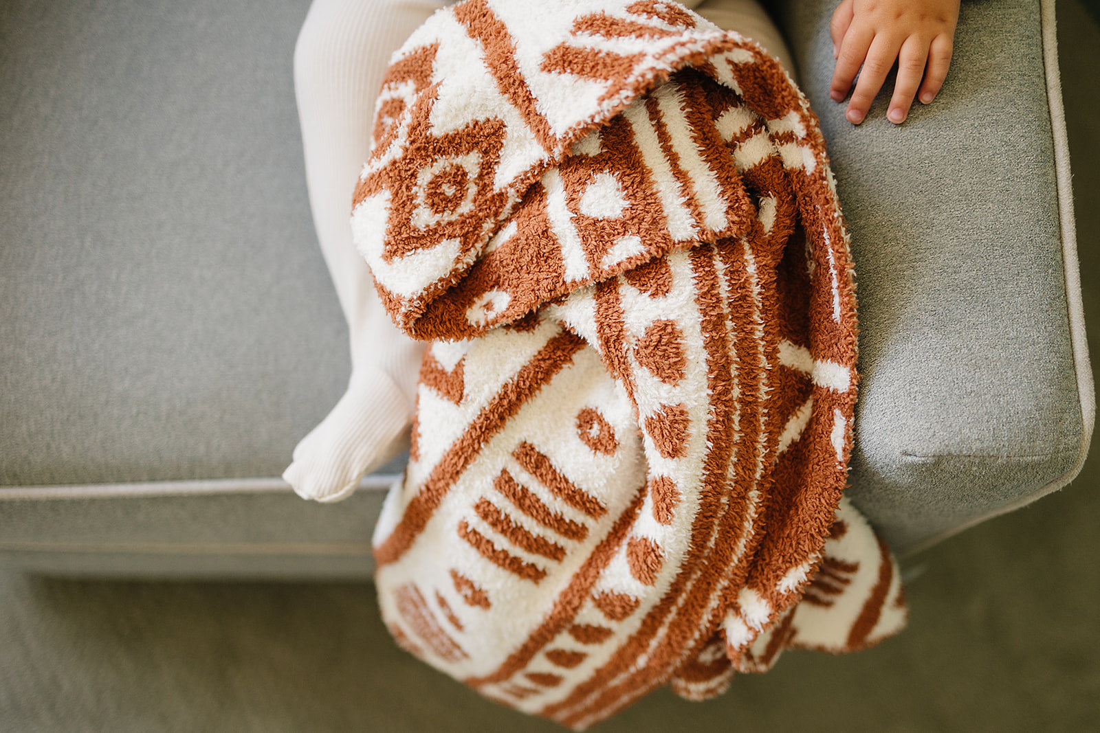 Rust Alpine Plush Blanket  Mebie Baby   