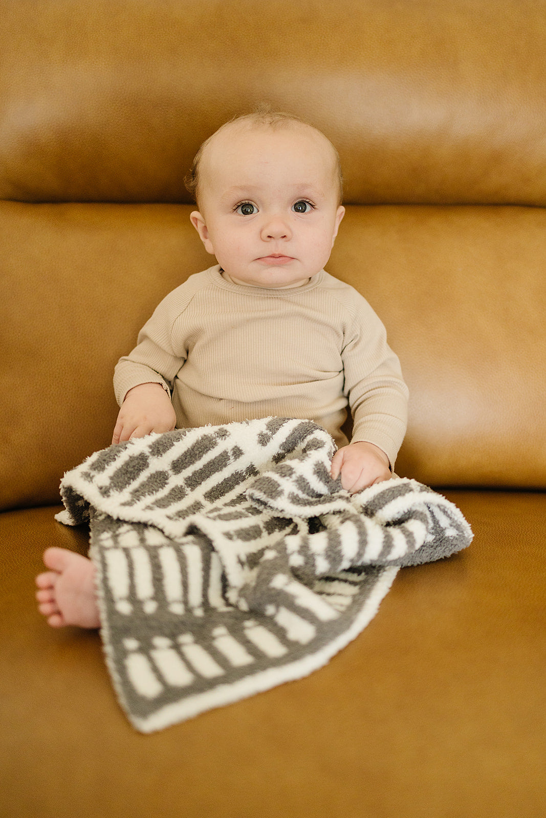 Grey Plush Blanket  Mebie Baby   