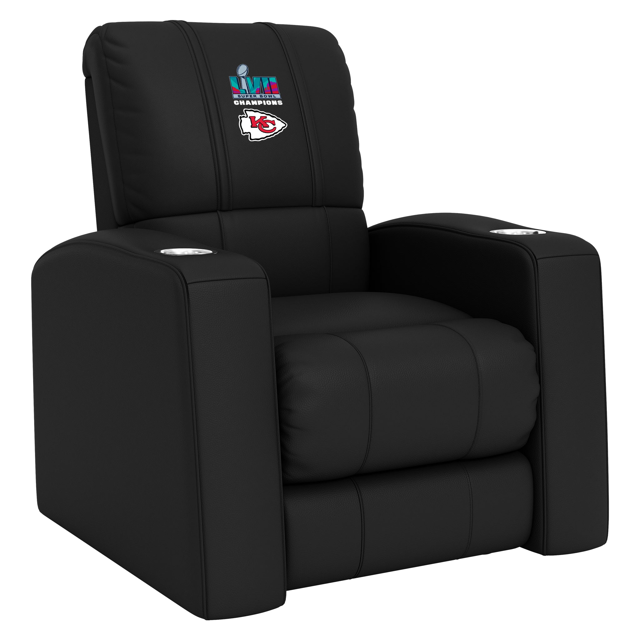 Kansas City Chiefs Super Bowl LVII Champions Logo Relax Home Theater Recliner