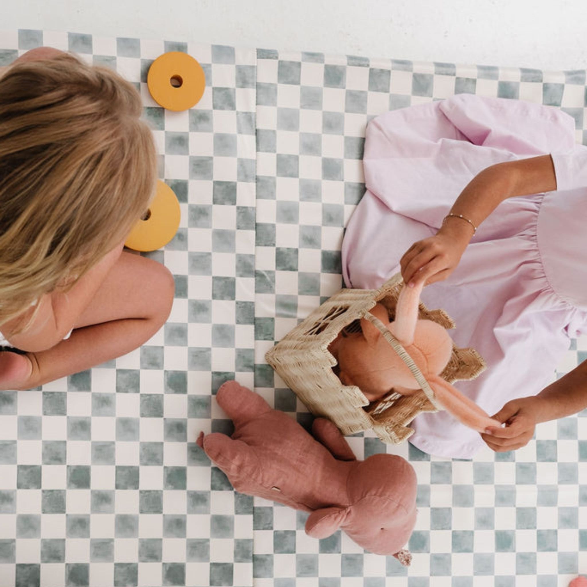 Checker Matcha Vegan Leather Mat