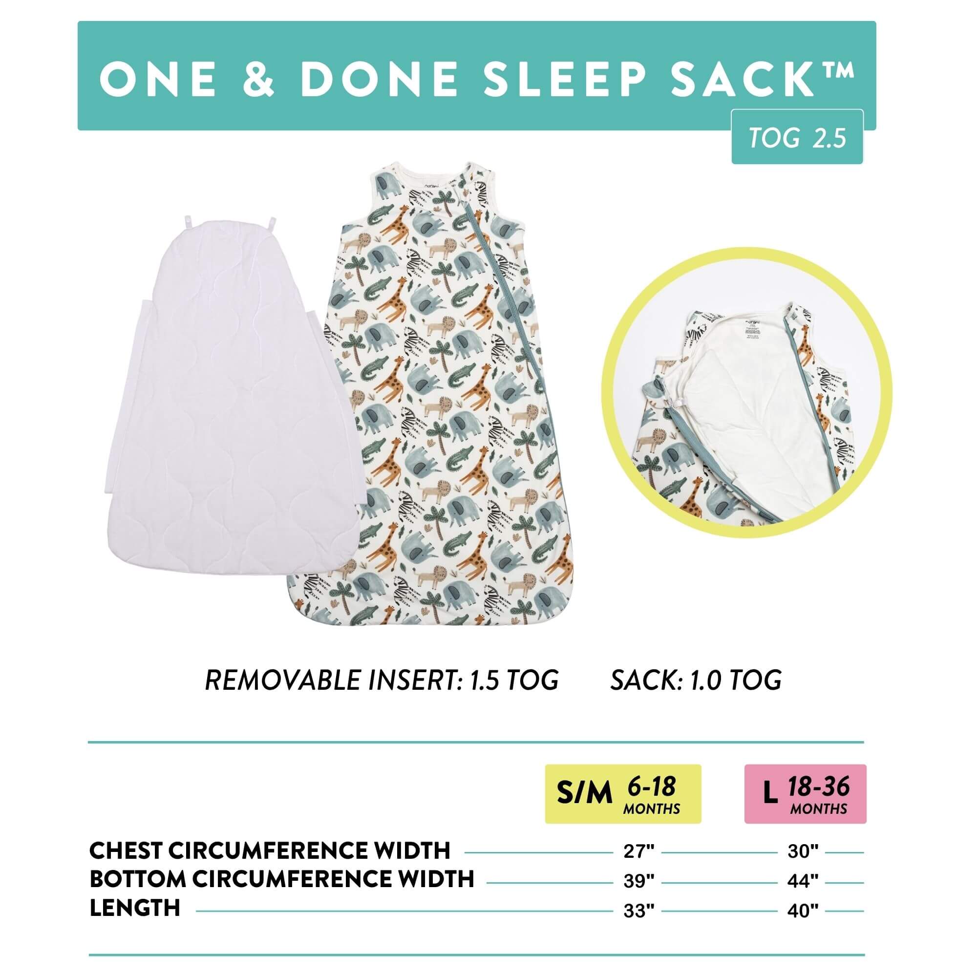 One & Done Sleep Sack - Blue Clouds