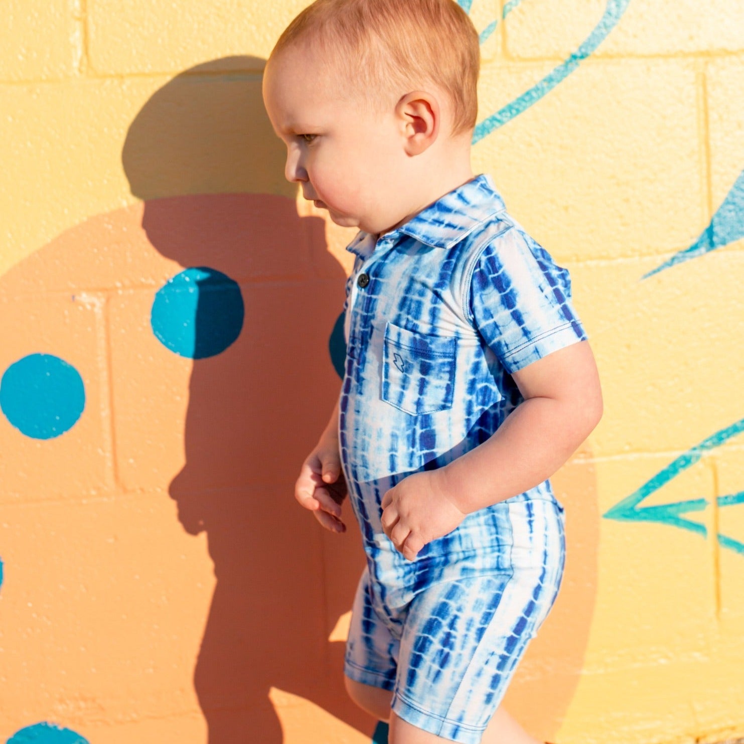 Shibori Polo Romper